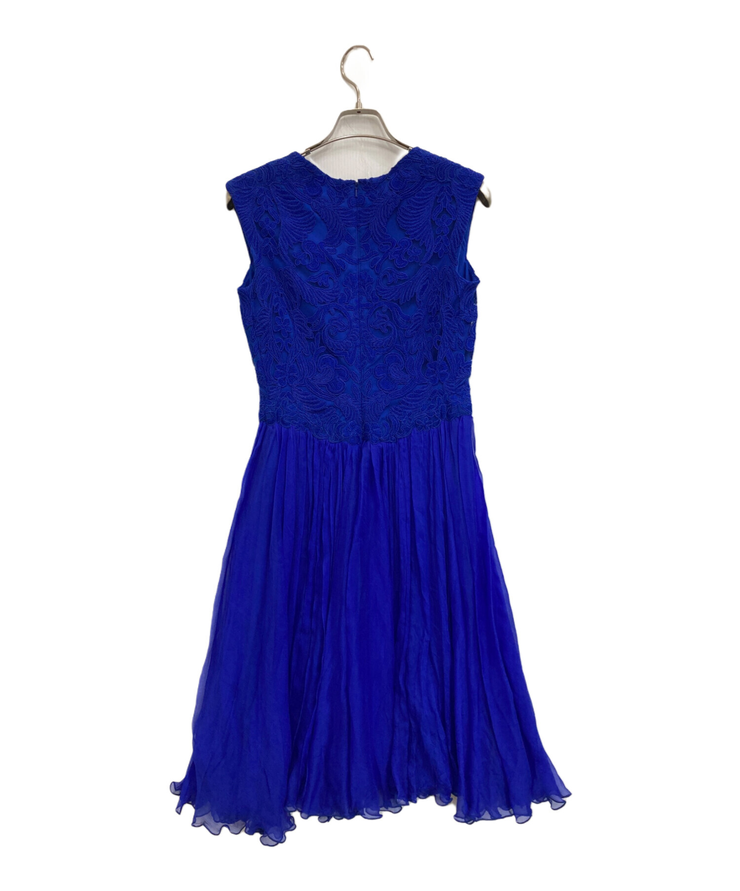TADASHI SHOJI PETITEノースリーブ膝丈ワンピース 鮮やかブルー 中古・古着通販】TADASHI SHOJI (タダシ ショージ) ノースリーブ
