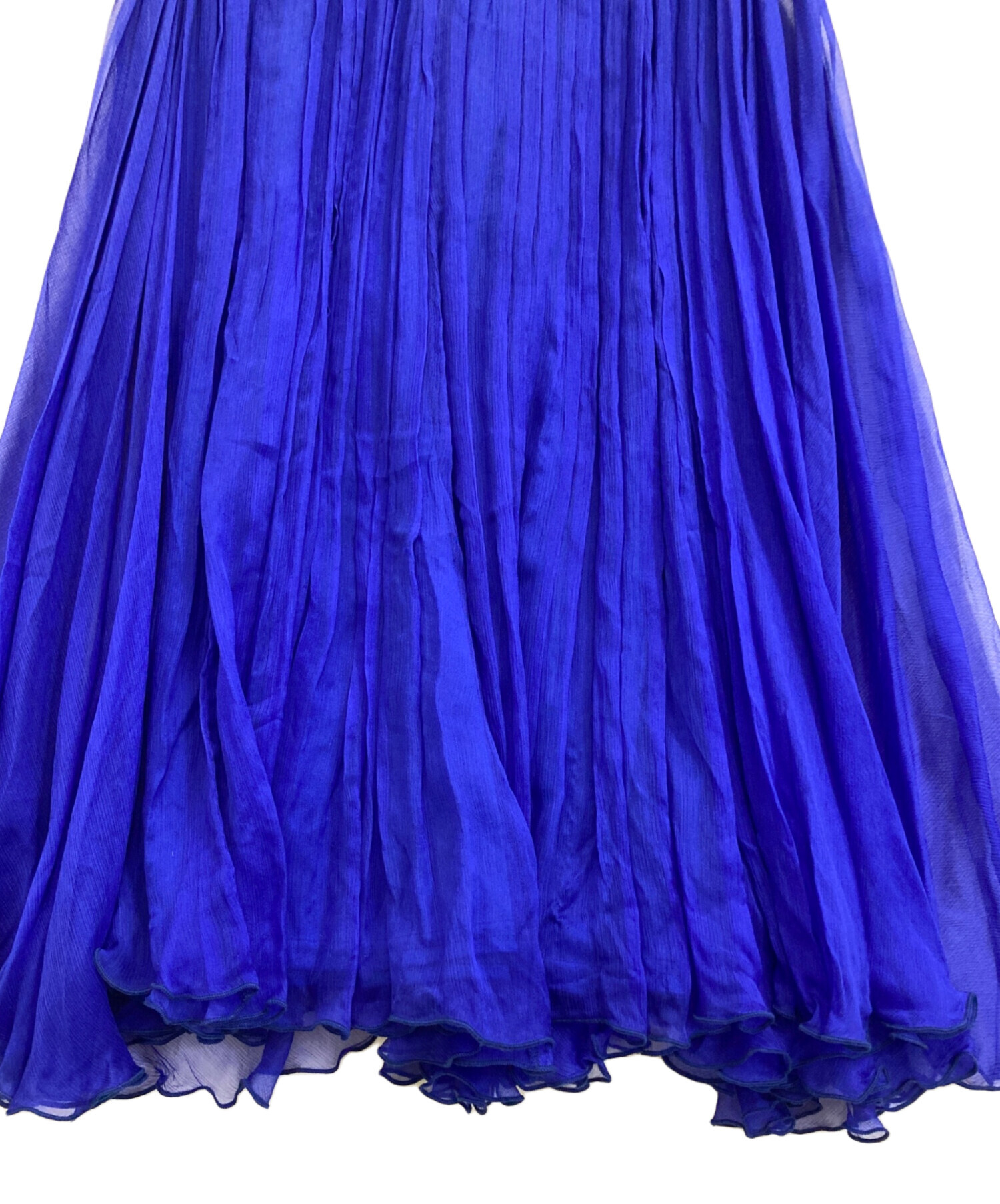TADASHI SHOJI PETITEノースリーブ膝丈ワンピース 鮮やかブルー 中古・古着通販】TADASHI SHOJI (タダシ ショージ) ノースリーブ