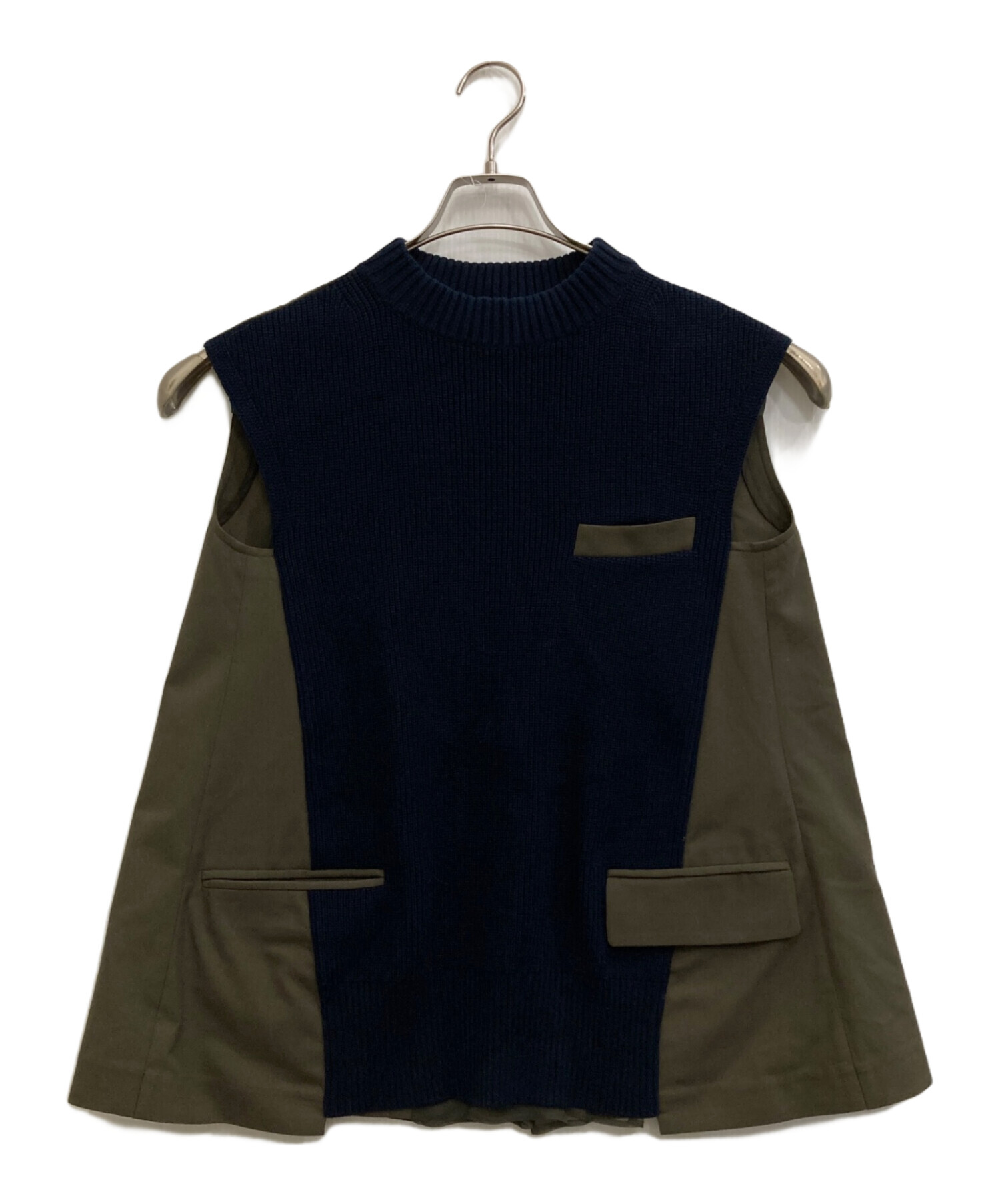 中古・古着通販】sacai (サカイ) バックプリーツ ニット切替 プル