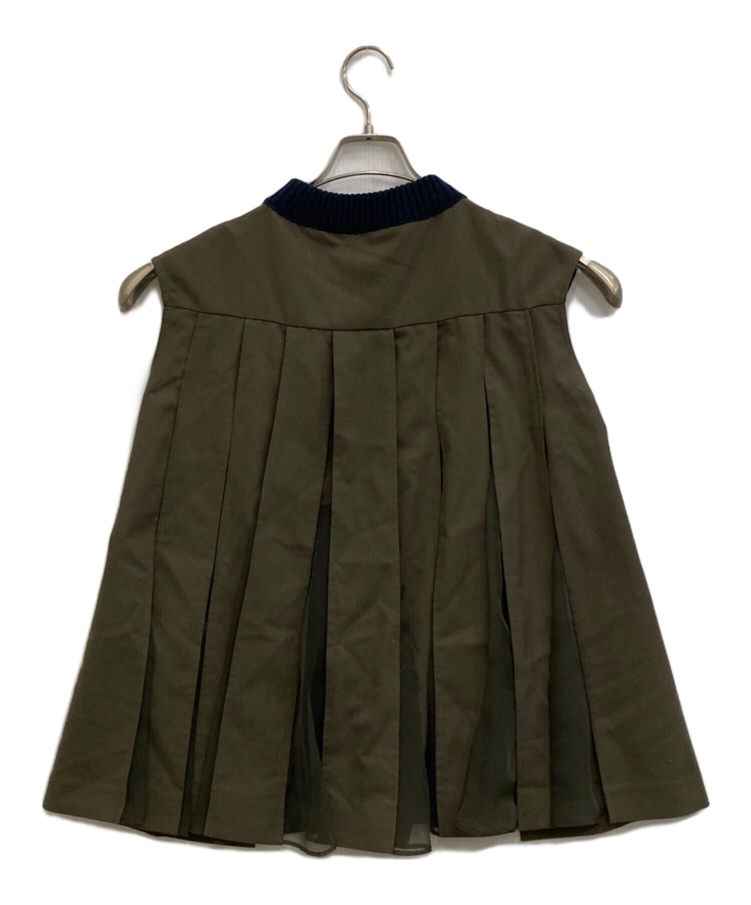 中古・古着通販】sacai (サカイ) バックプリーツ ニット切替 プル