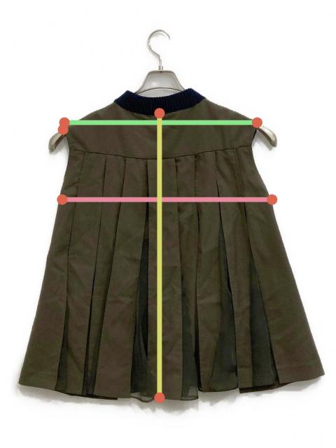 中古・古着通販】sacai (サカイ) バックプリーツ ニット切替 プル