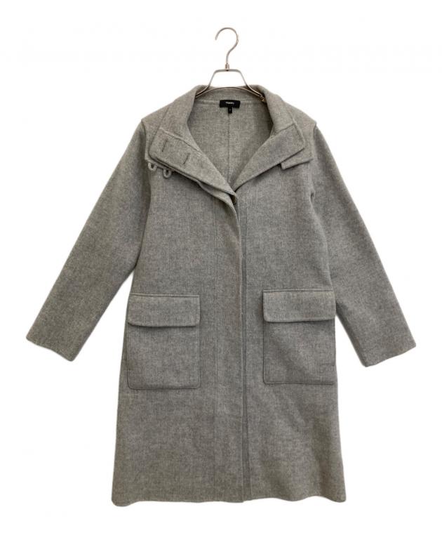 中古・古着通販】theory (セオリー) カシミヤ混コート グレー サイズ:P