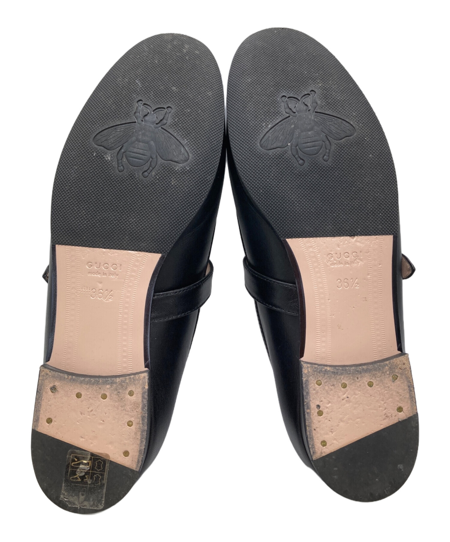 中古・古着通販】GUCCI (グッチ) ホースビットレザーシューズ ブラック