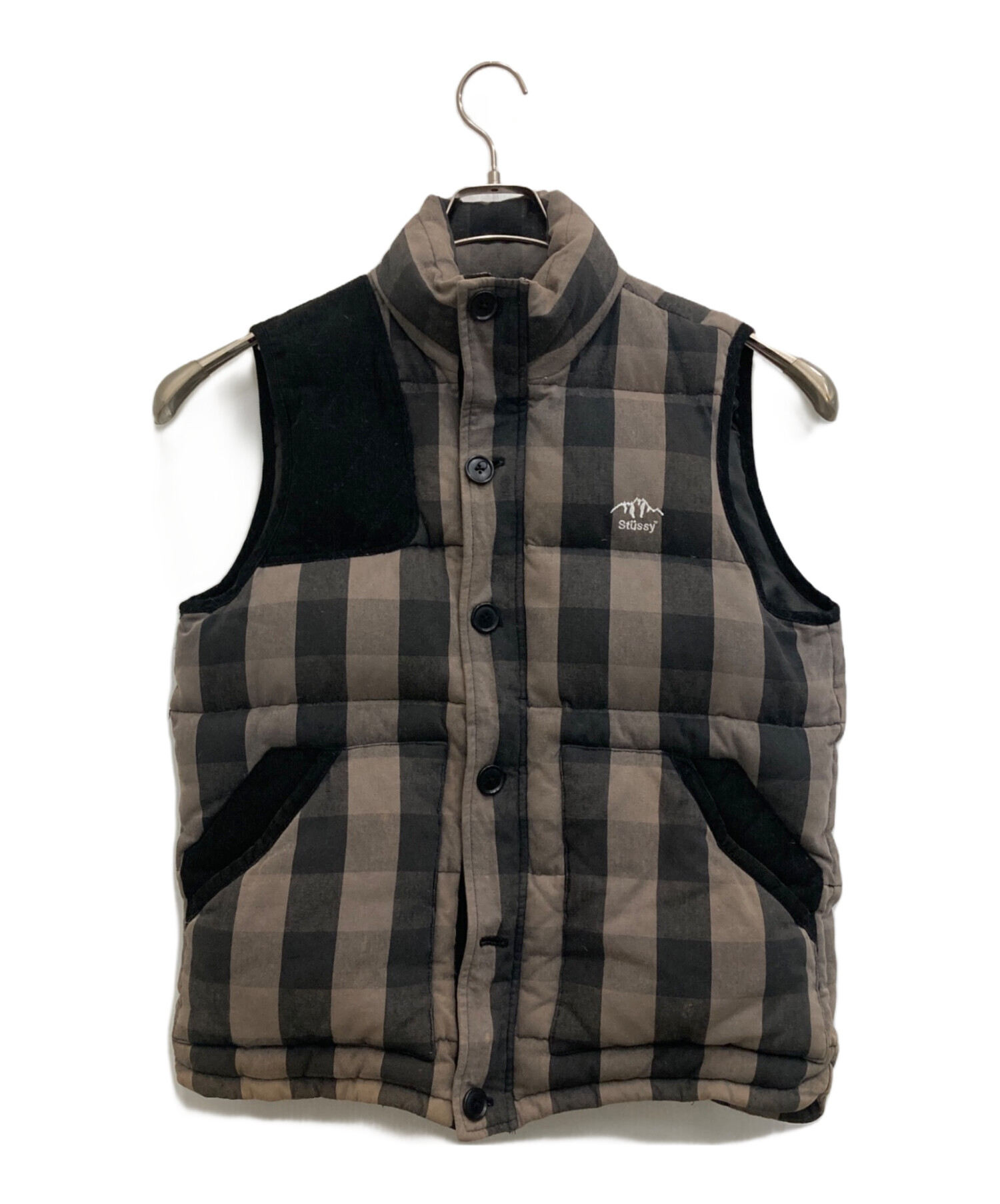 中古・古着通販】stussy (ステューシー) 刺繍ロゴダウンベスト