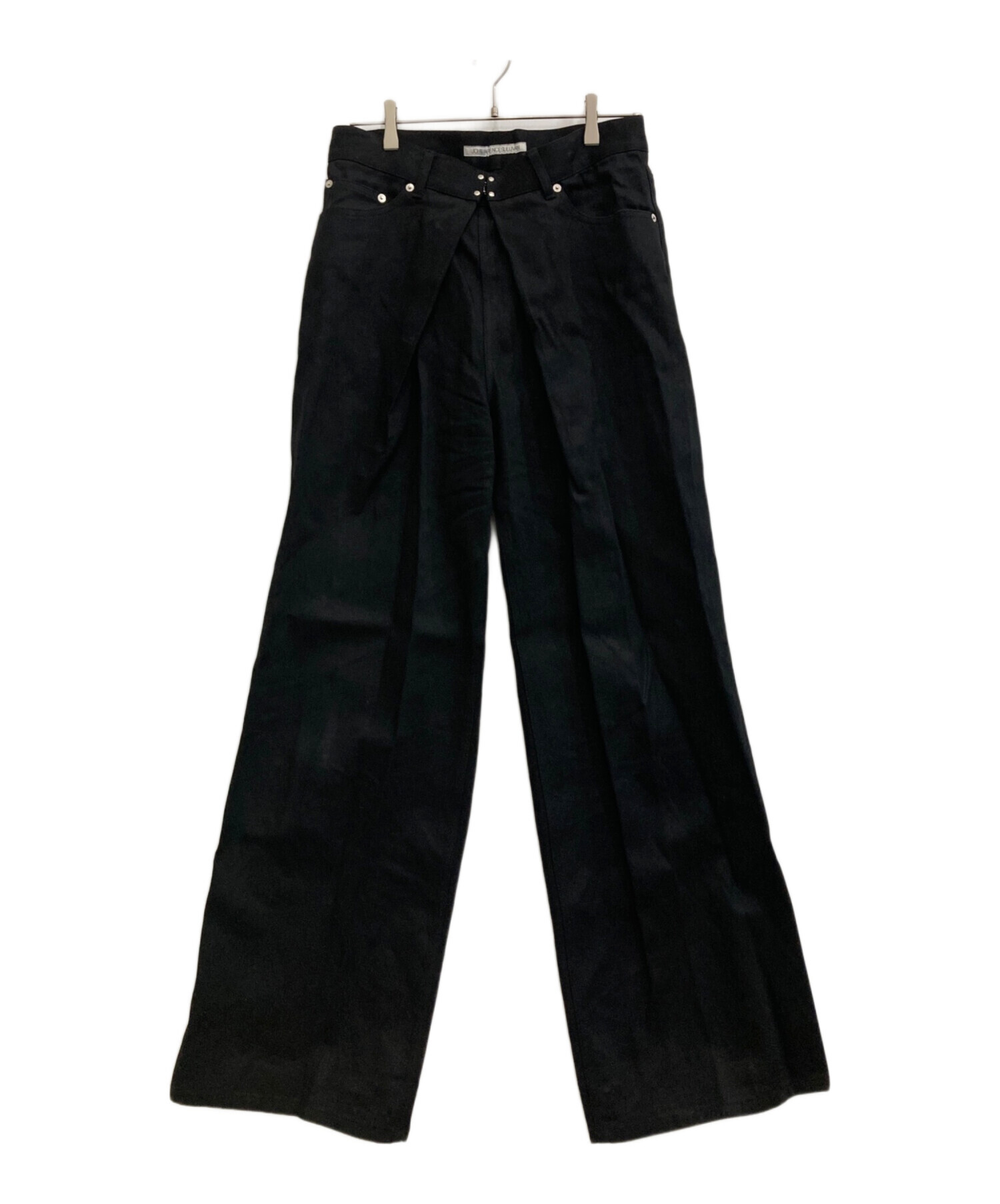 JOHN LAWRENCE SULLIVAN Wide Denim Pants (Black)