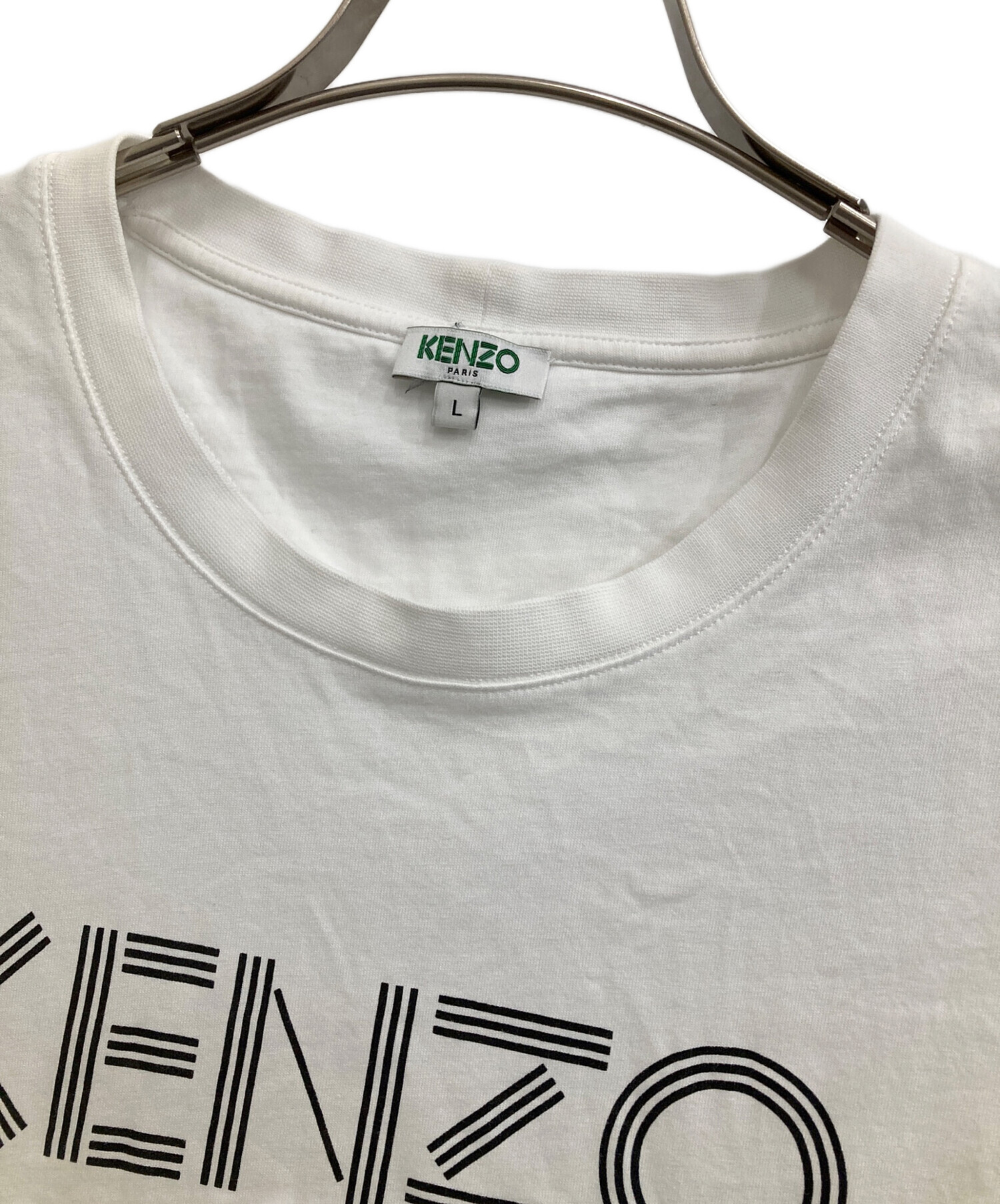 中古・古着通販】KENZO (ケンゾー) ロゴプリントTシャツ ホワイト 