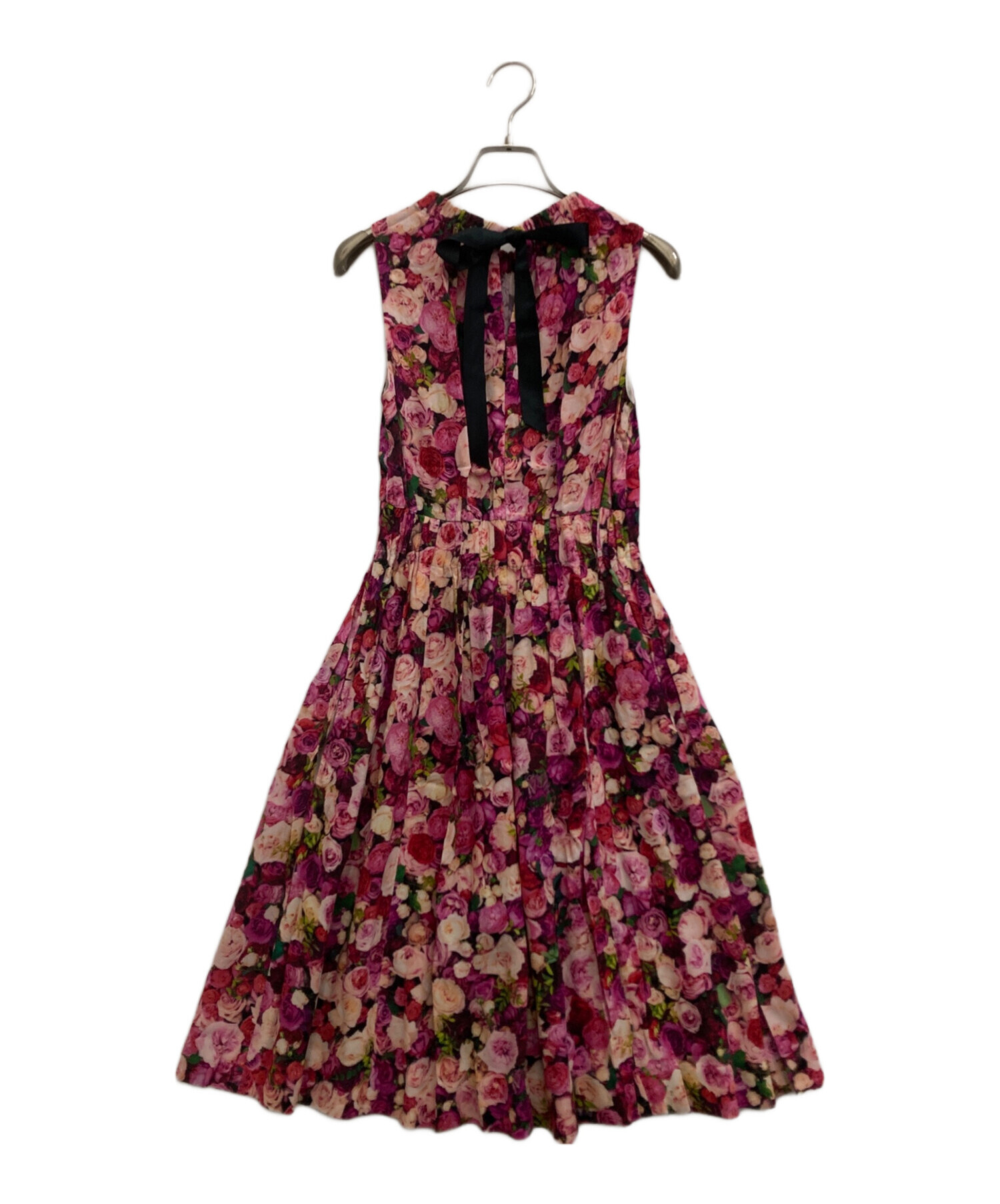 katespade ケイトスペード 花柄 フリル ノースリーブワンピース M 中古・古着通販】Kate Spade (ケイトスペード) 花柄ノースリーブ