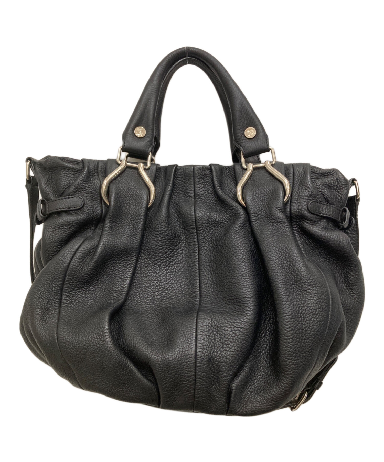CELINE】ピロースモールレザー2wayバッグ ブラック CELINE（セリーヌ