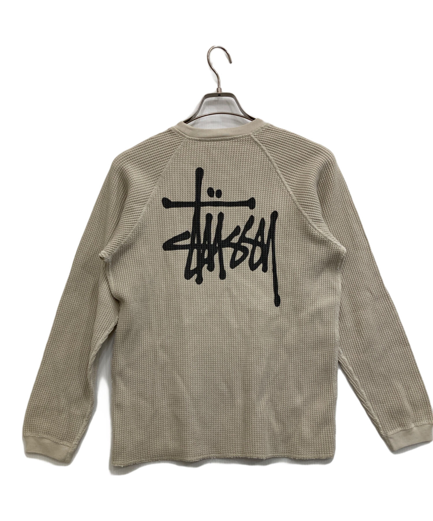 Stussy ベージュ系 バックロゴ 長袖 カットソー 中古・古着通販】stussy (ステューシー) 長袖カットソー ベージュ