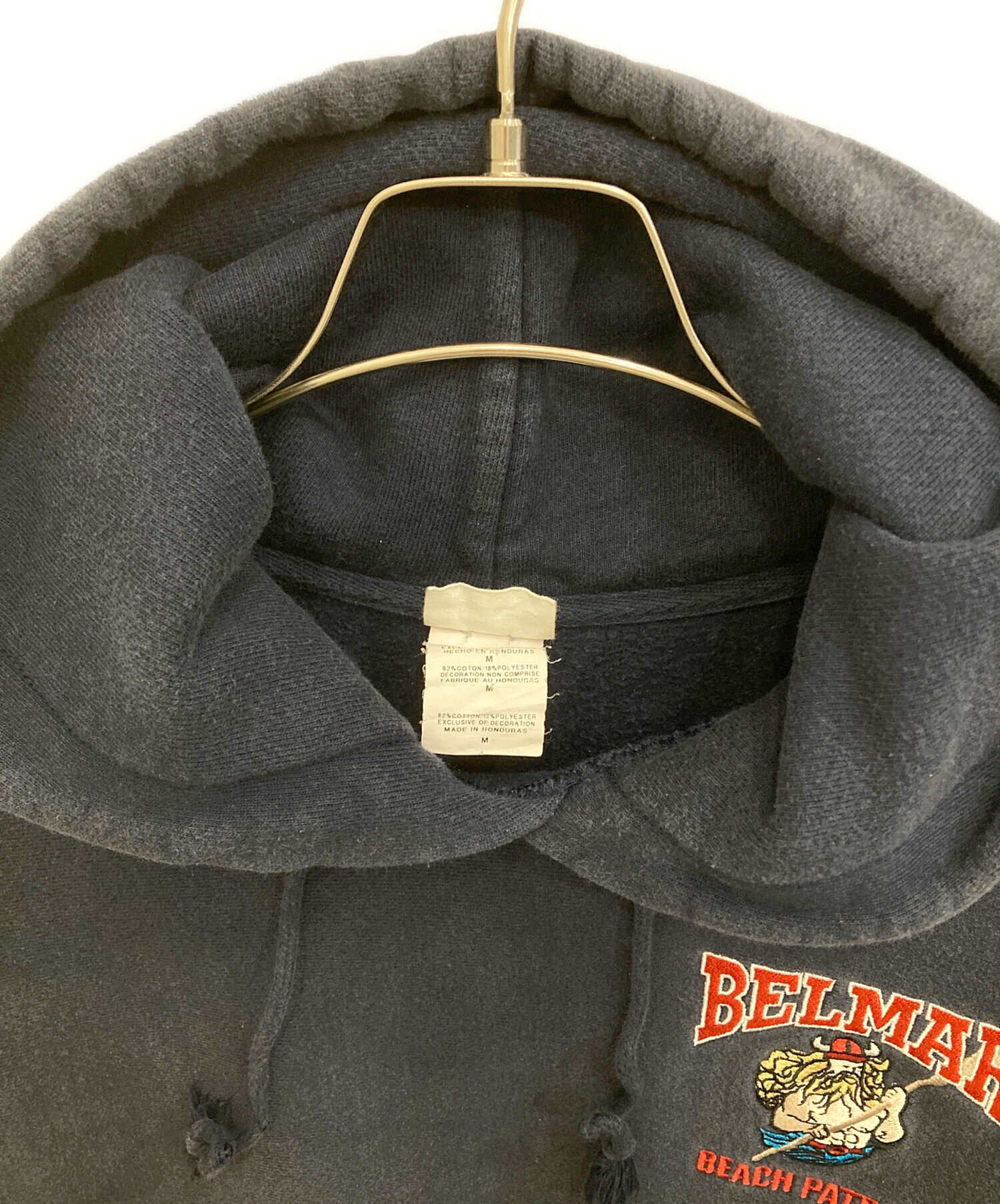 インポート古着Champion/チャンピオンカレッジロゴパーカーM ネイビー 中古・古着通販】Champion (チャンピオン) プルオーバーパーカー