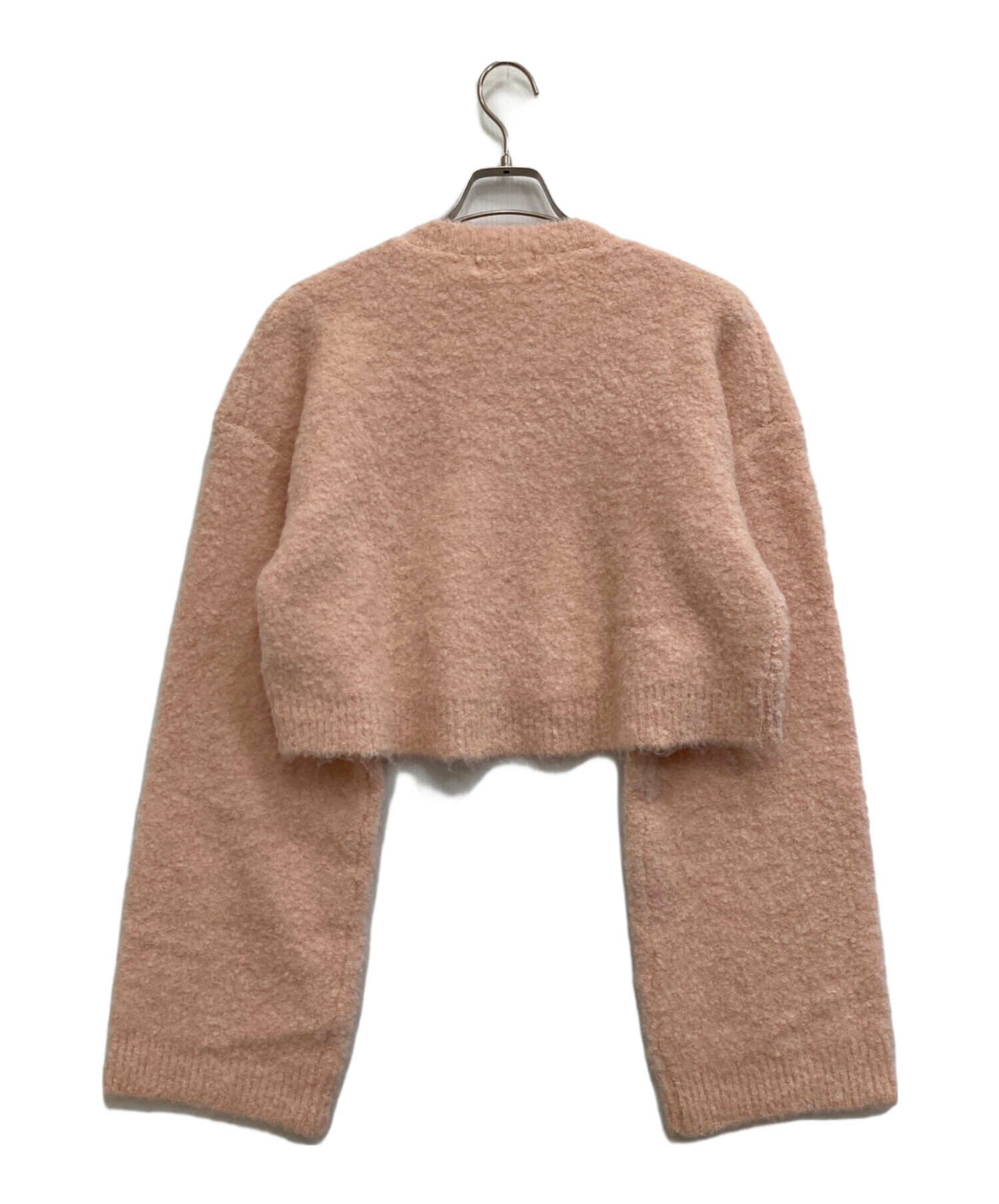 roughlow ブークレショートニット 中古・古着通販】roughlow (ラフロー) ブークレショートニット ピンク