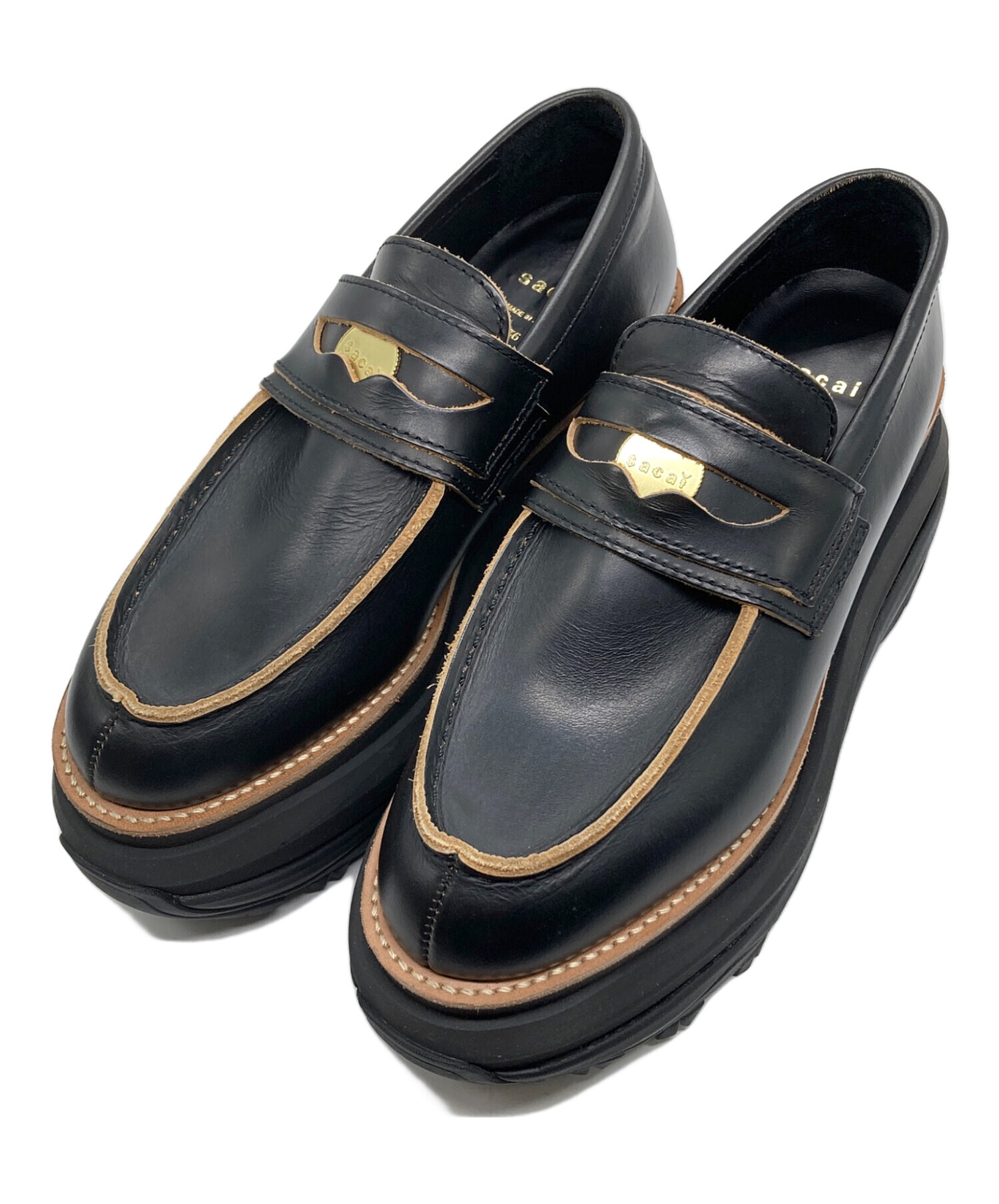 中古・古着通販】sacai (サカイ) コインローファー ブラック サイズ:36
