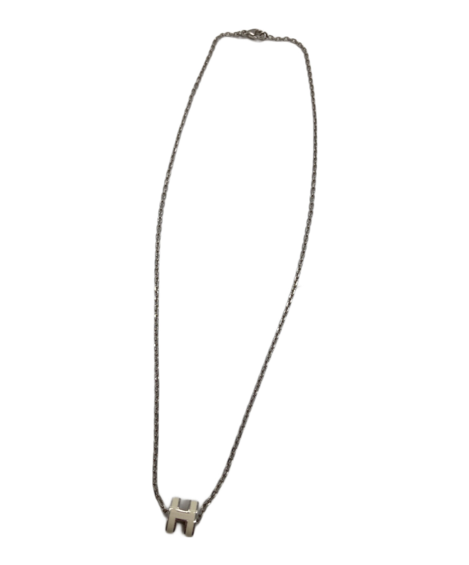 中古・古着通販】HERMES (エルメス) ミニ・ポップH ホワイト×シルバー 