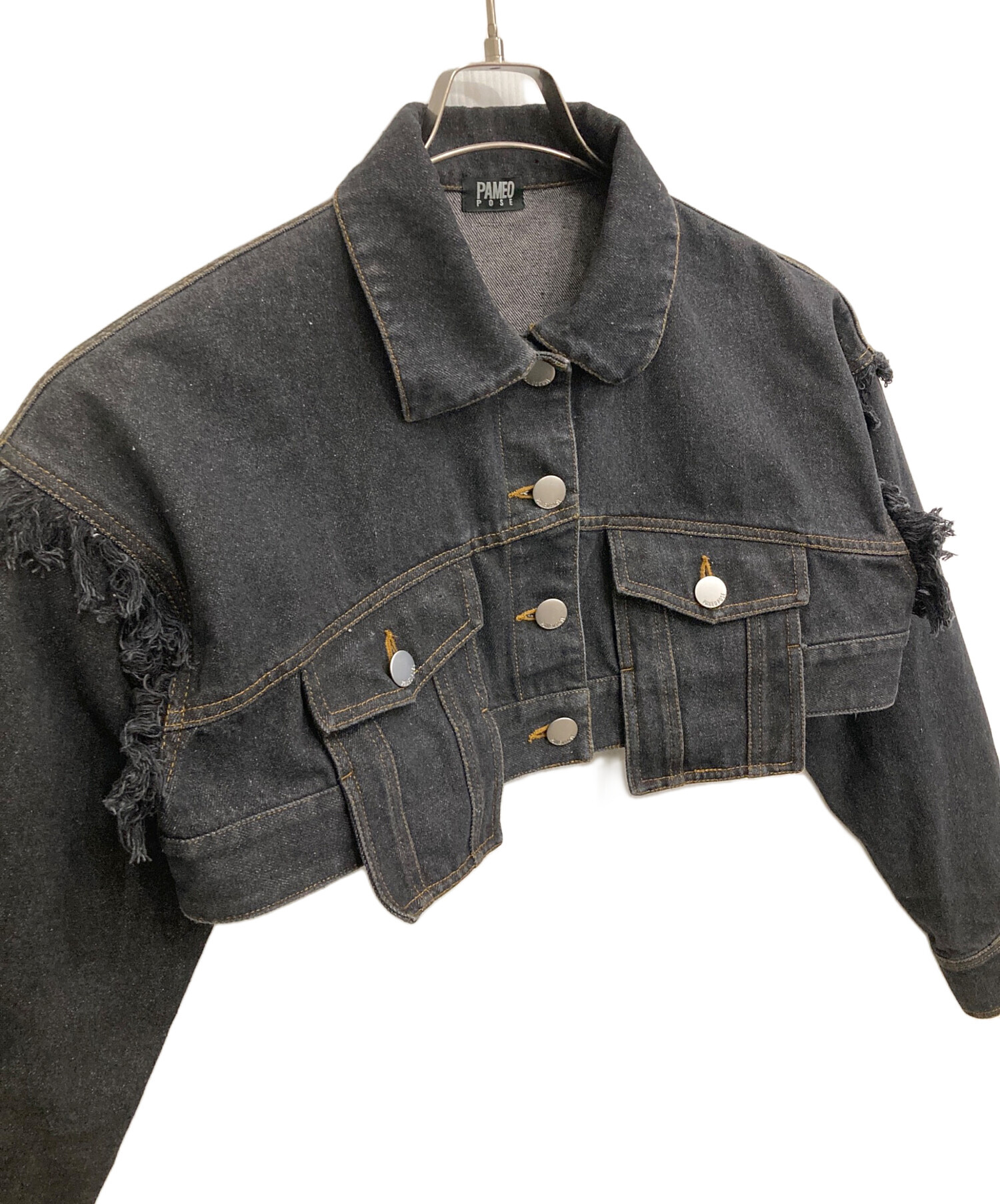 新品 PAMEO POSE 2WAY DENIM JACKET フリンジ 中古・古着通販】PAMEO POSE (パメオポーズ) デニムジャケット