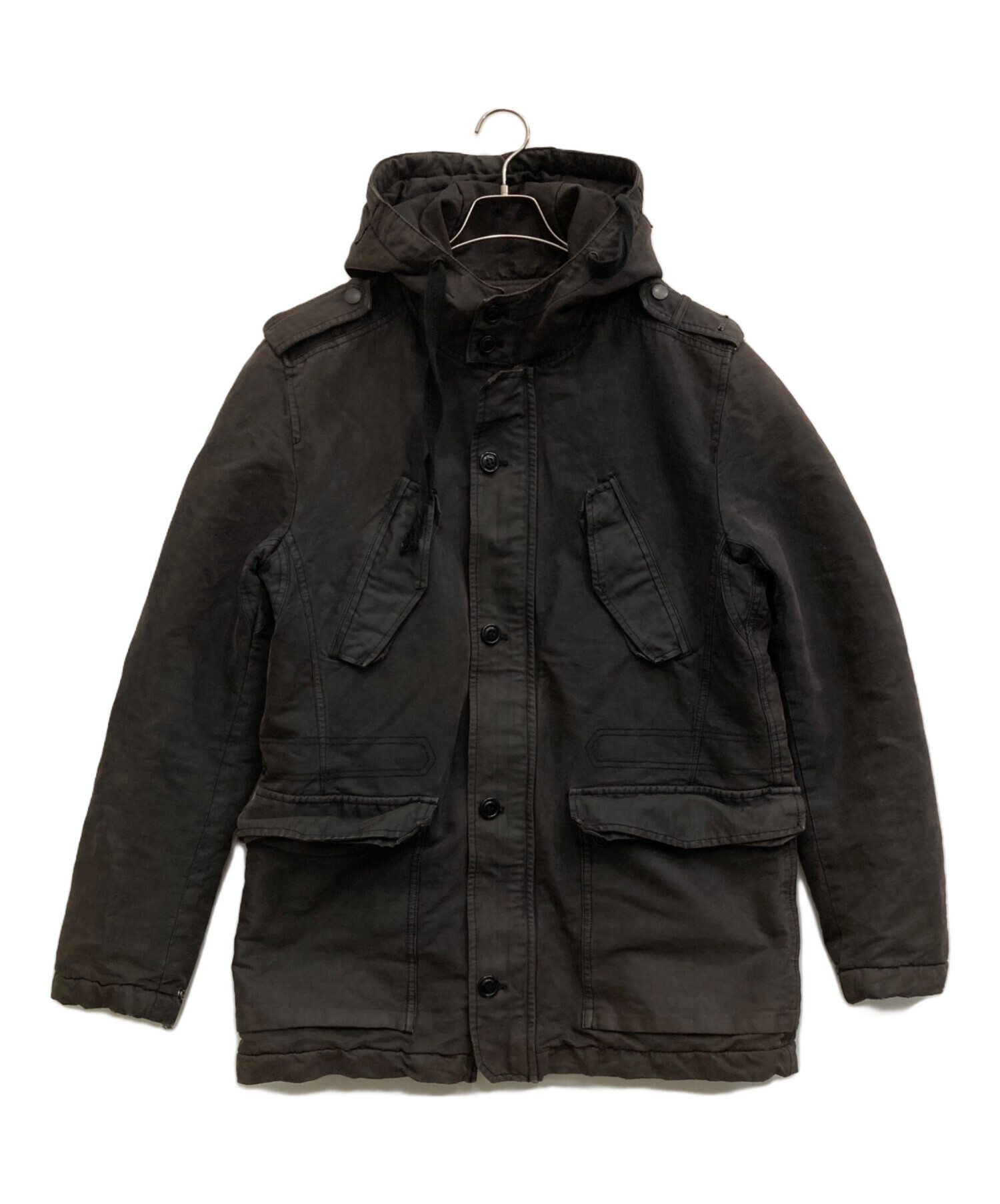 中古・古着通販】DIESEL (ディーゼル) ミリタリーコート グレー サイズ 