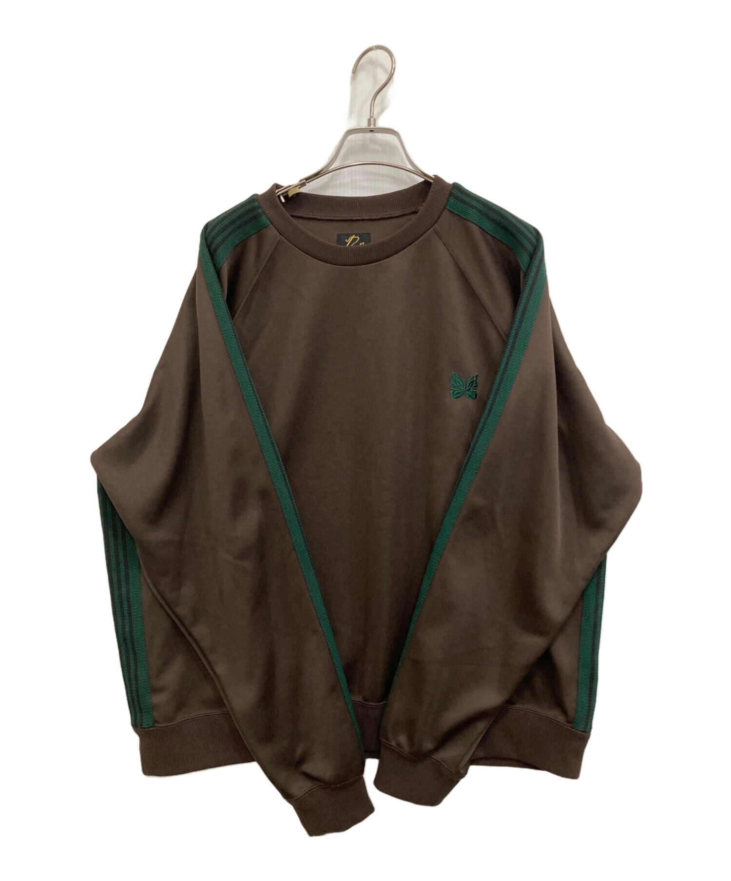 中古・古着通販】Needles (ニードルズ) Track Crew NeckShirt ブラウン