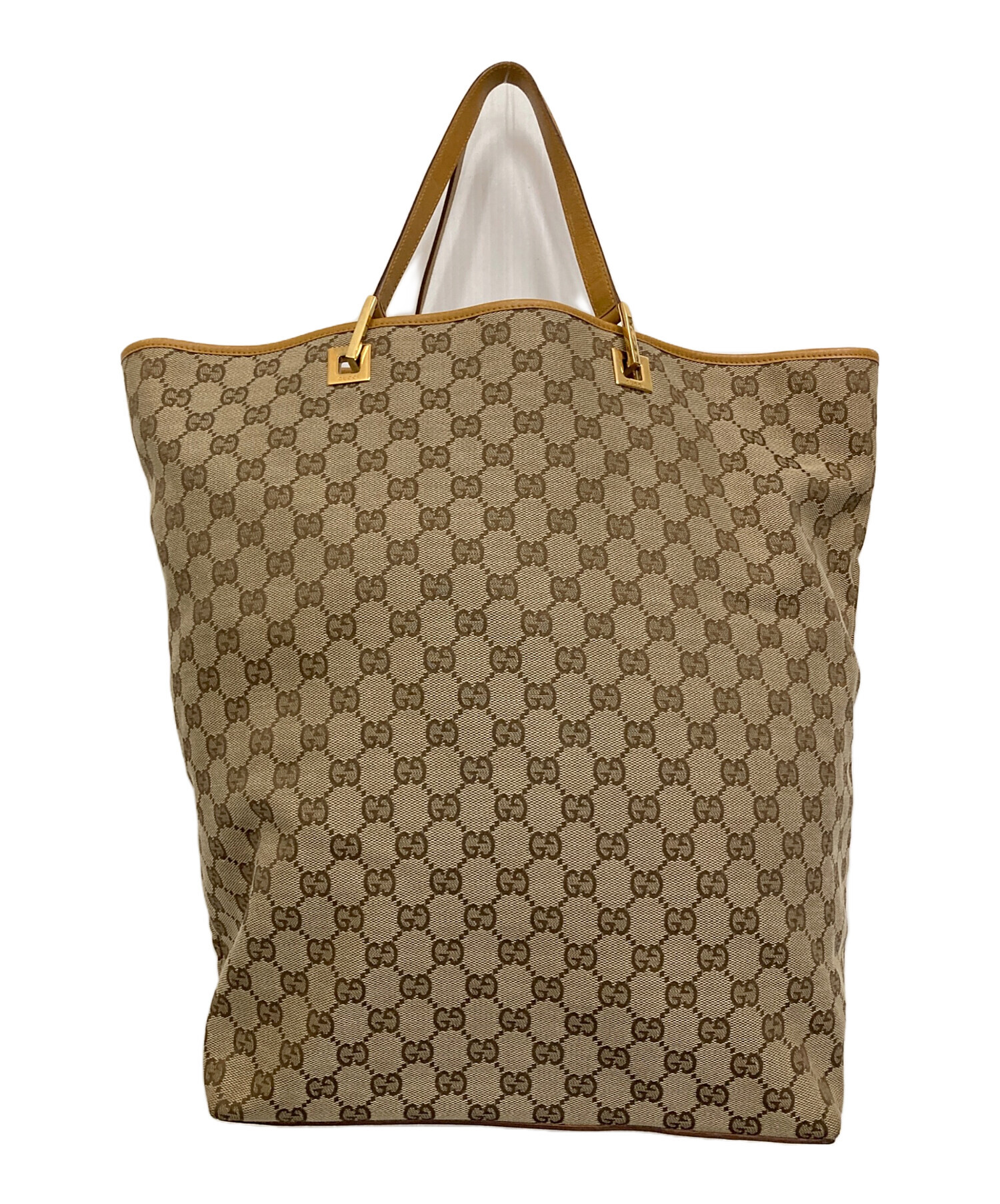 中古・古着通販】GUCCI (グッチ) GGキャンバストートバッグ ブラウン 