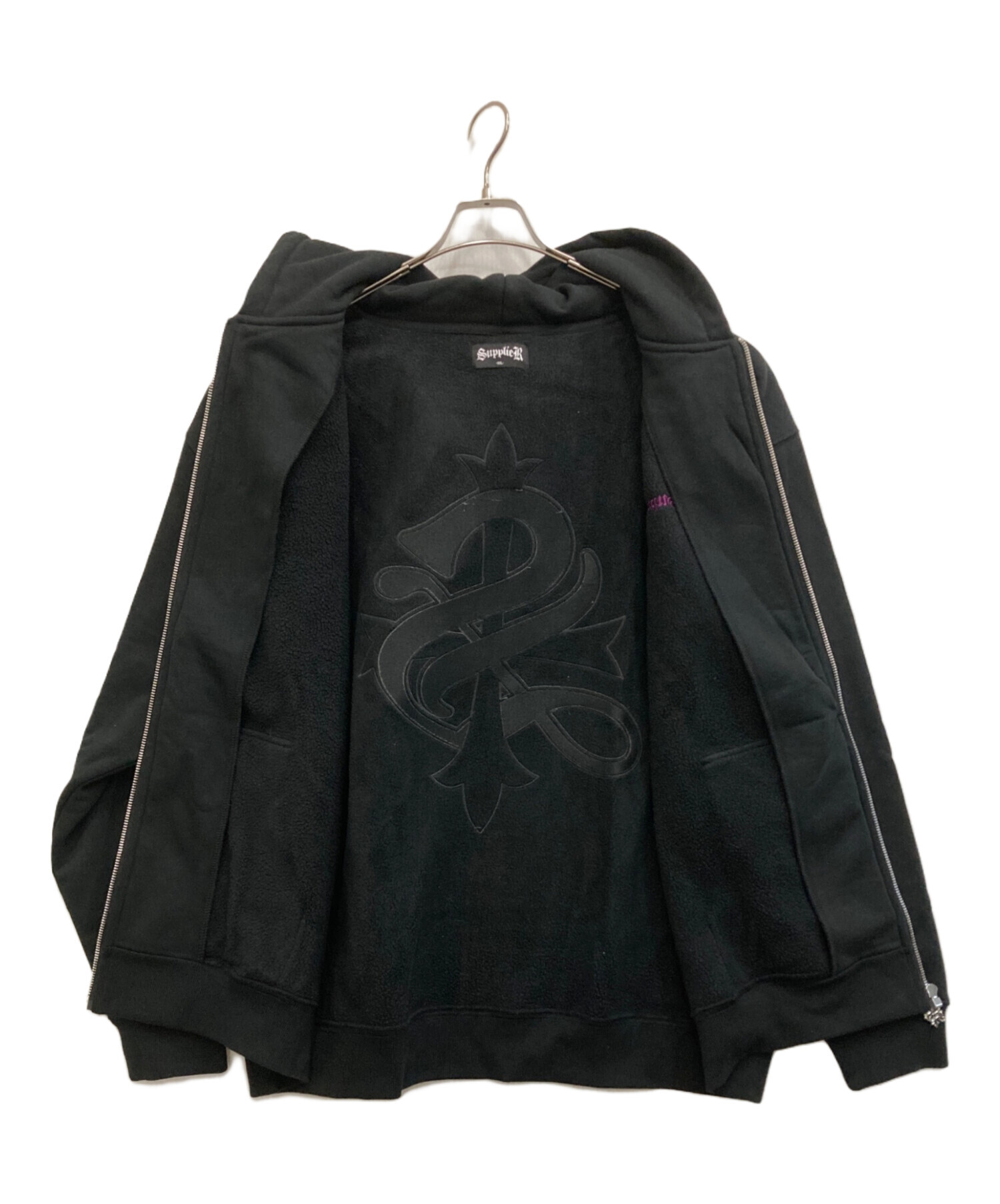 SUPPLIER(サプライヤー) ジップパーカー　古着 中古・古着通販】SUPPLIER (サプライヤー) ジップパーカー ブラック