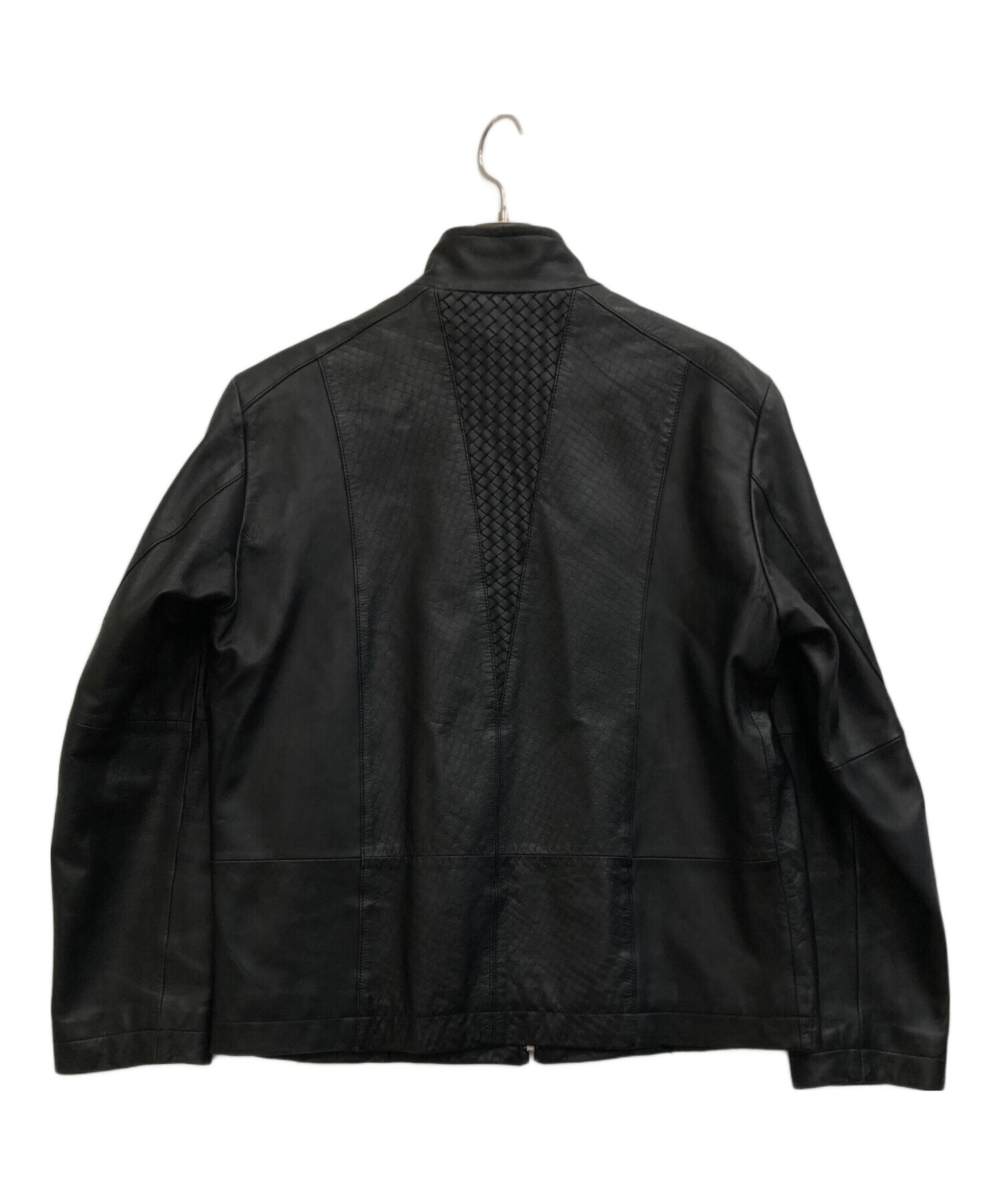 【美品】スタイリッシュリレーション 羊革 ラムレザー テーラードジャケット 55 A15 barassi MILANO【王者の風格】ラムレザー テーラードジャケット
