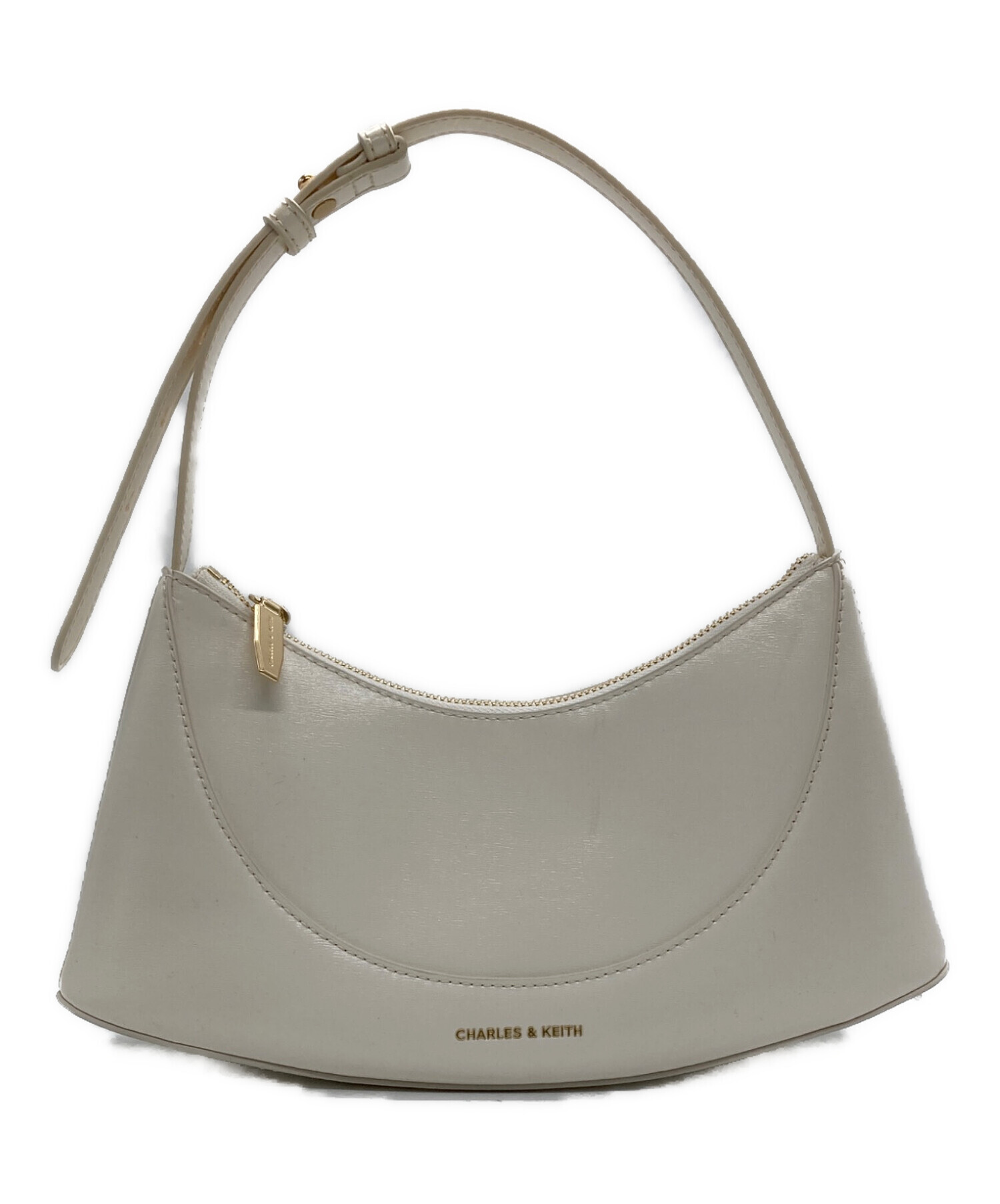 CHARLES & KEITH ホワイトショルダーバッグ ホワイトショルダー 