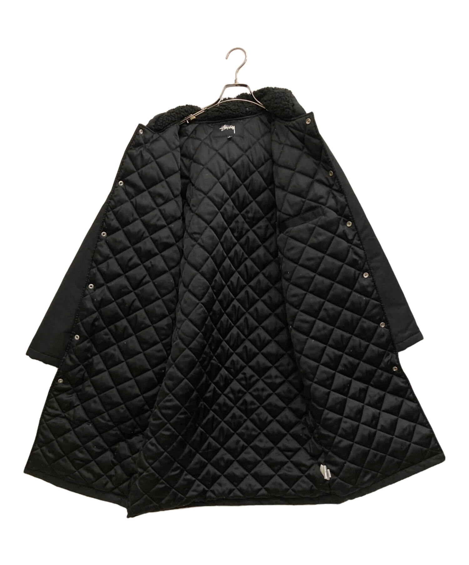 中古・古着通販】stussy (ステューシー) ベンチコート ブラック サイズ