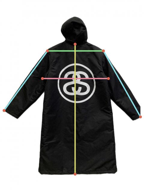 中古・古着通販】stussy (ステューシー) ベンチコート ブラック サイズ