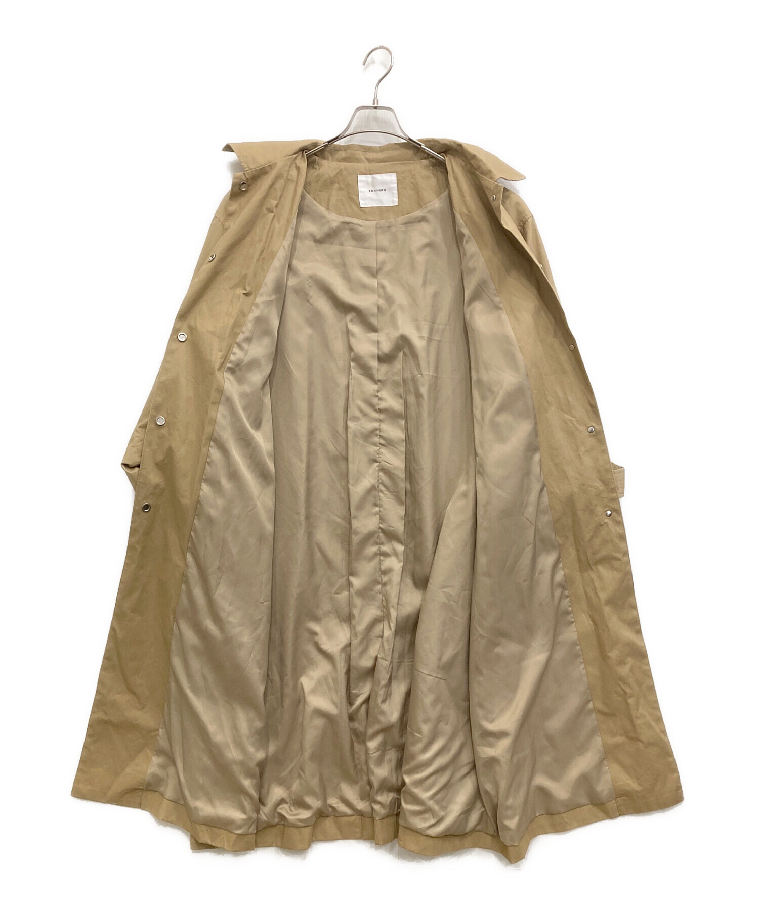 中古・古着通販】FASHIRU (ファシル) ステンカラーコート ブラウン 