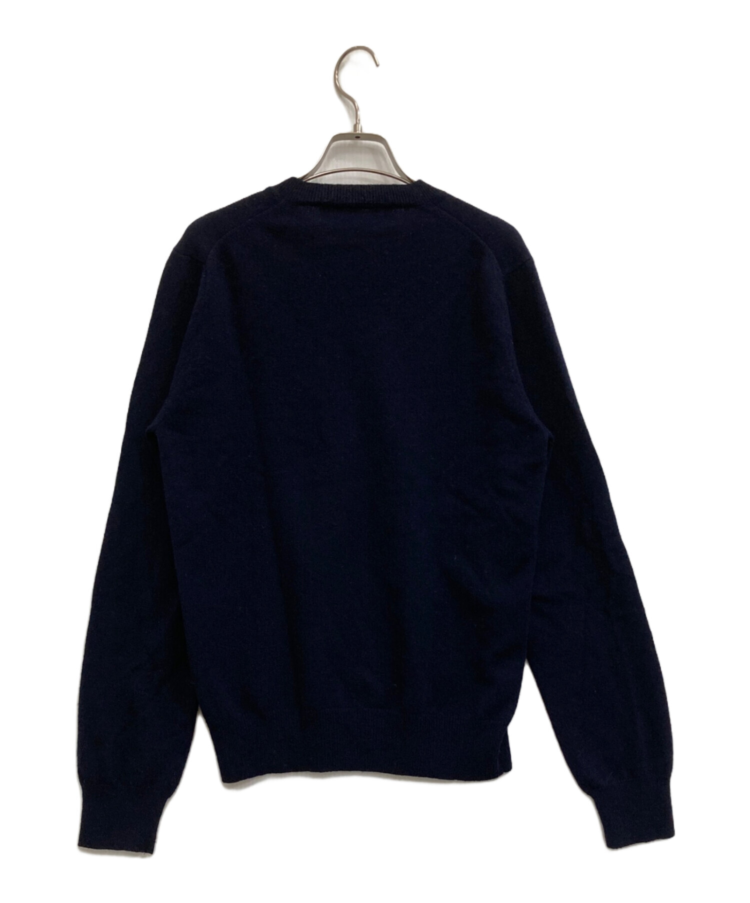 【美品】PLAY COMME des GARÇONS ネイビー　ニット M 中古・古着通販】PLAY COMME des GARCONS (プレイコムデギャルソン) V