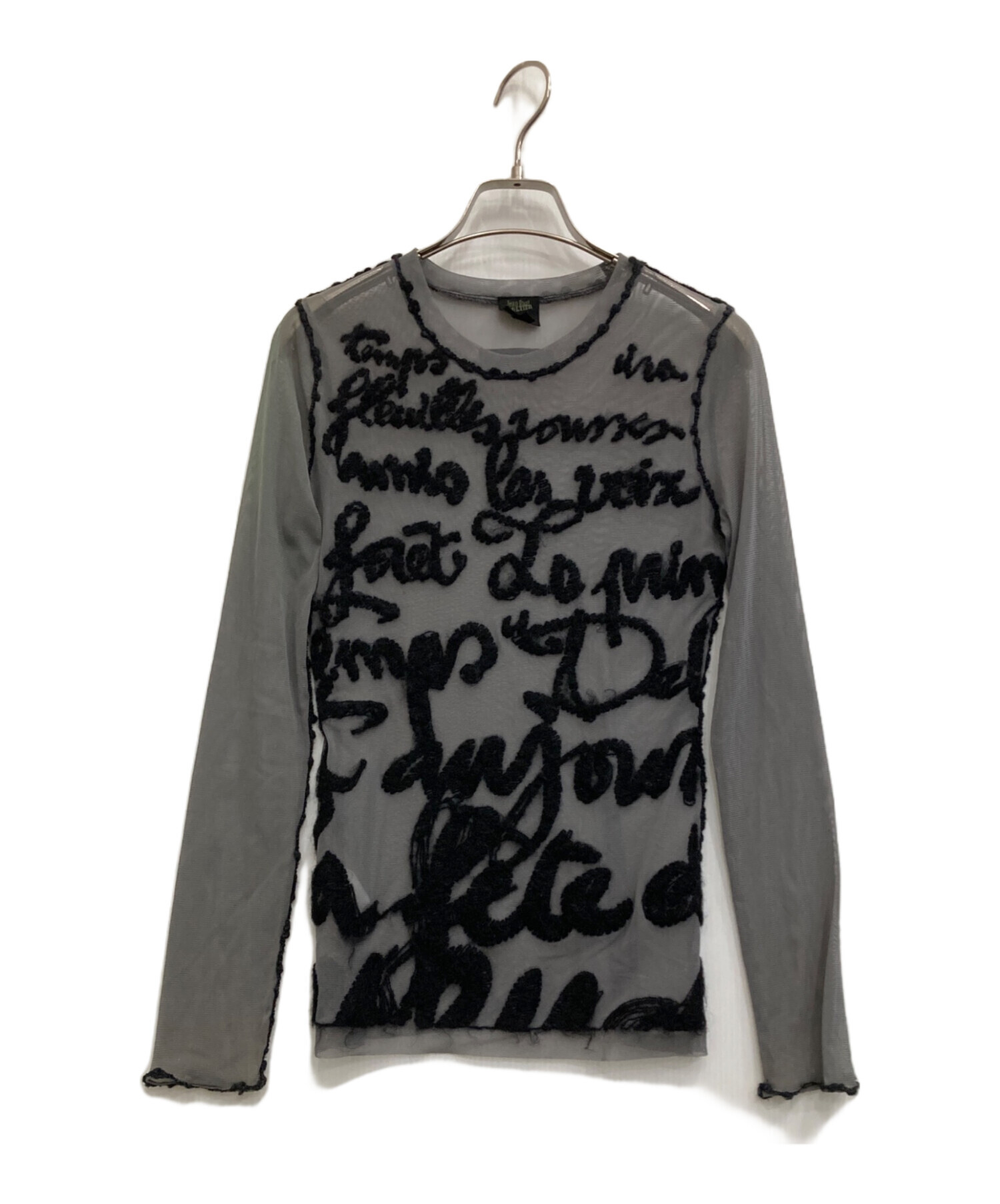 jean paul GAULTIER パワーネット Jean Paul GAULTIER HOMME 人体柄パワーネットハイネック長袖