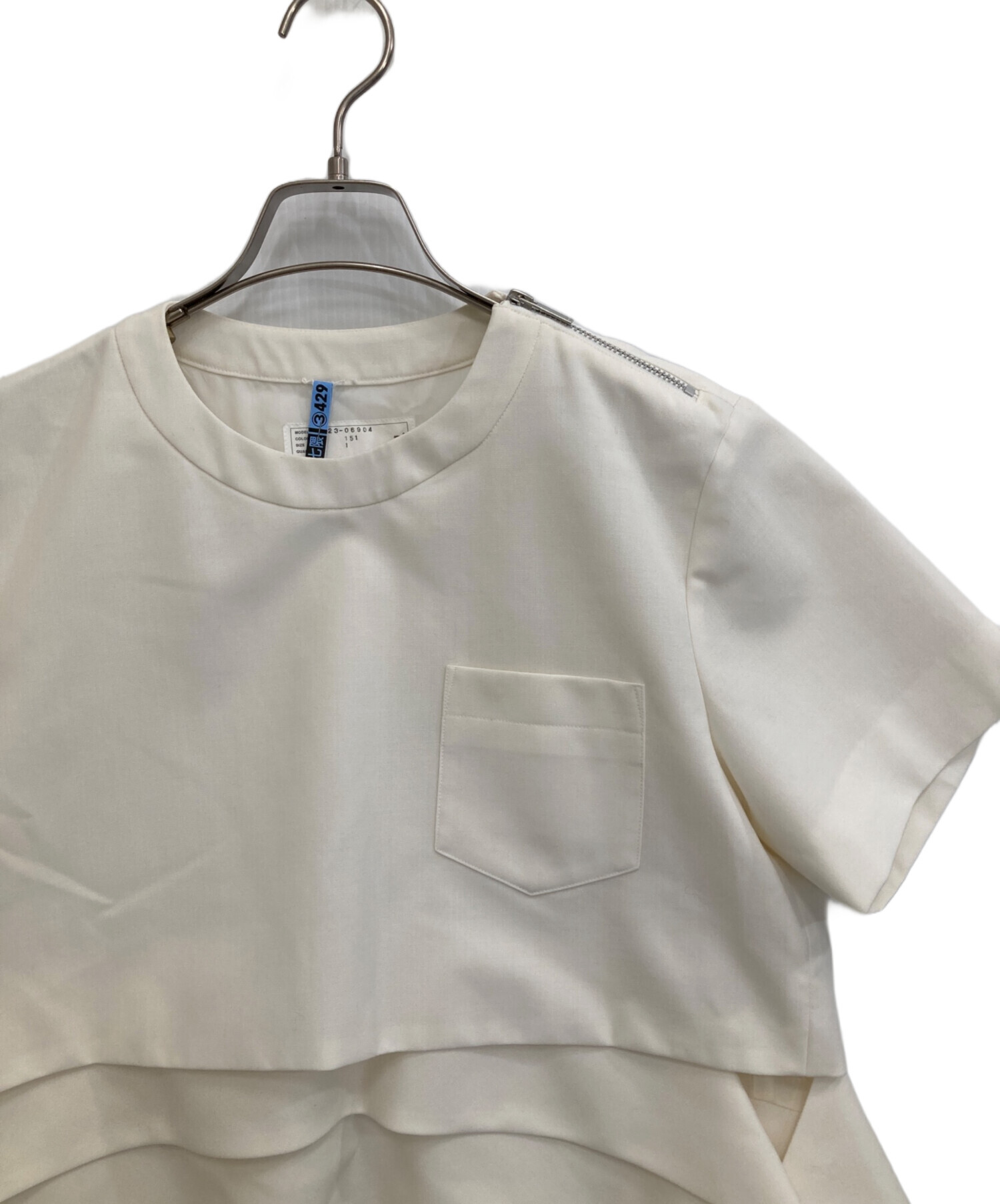 中古・古着通販】sacai (サカイ) Suiting Pullover ホワイト サイズ:1 