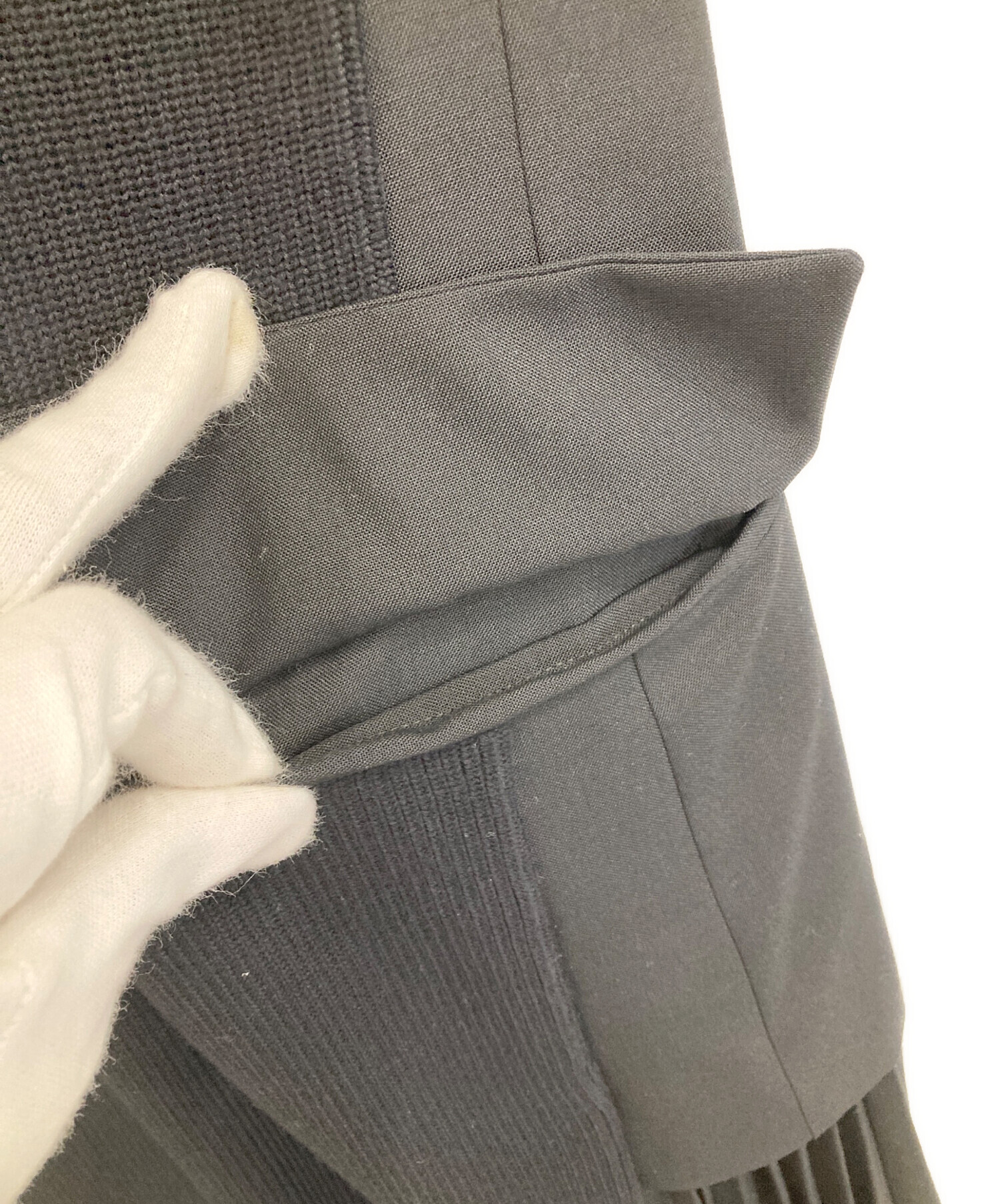 中古・古着通販】sacai (サカイ) ニットドッキングノースリーブ 中古・古着通販】sacai (サカイ) ニットドッキングノースリーブ