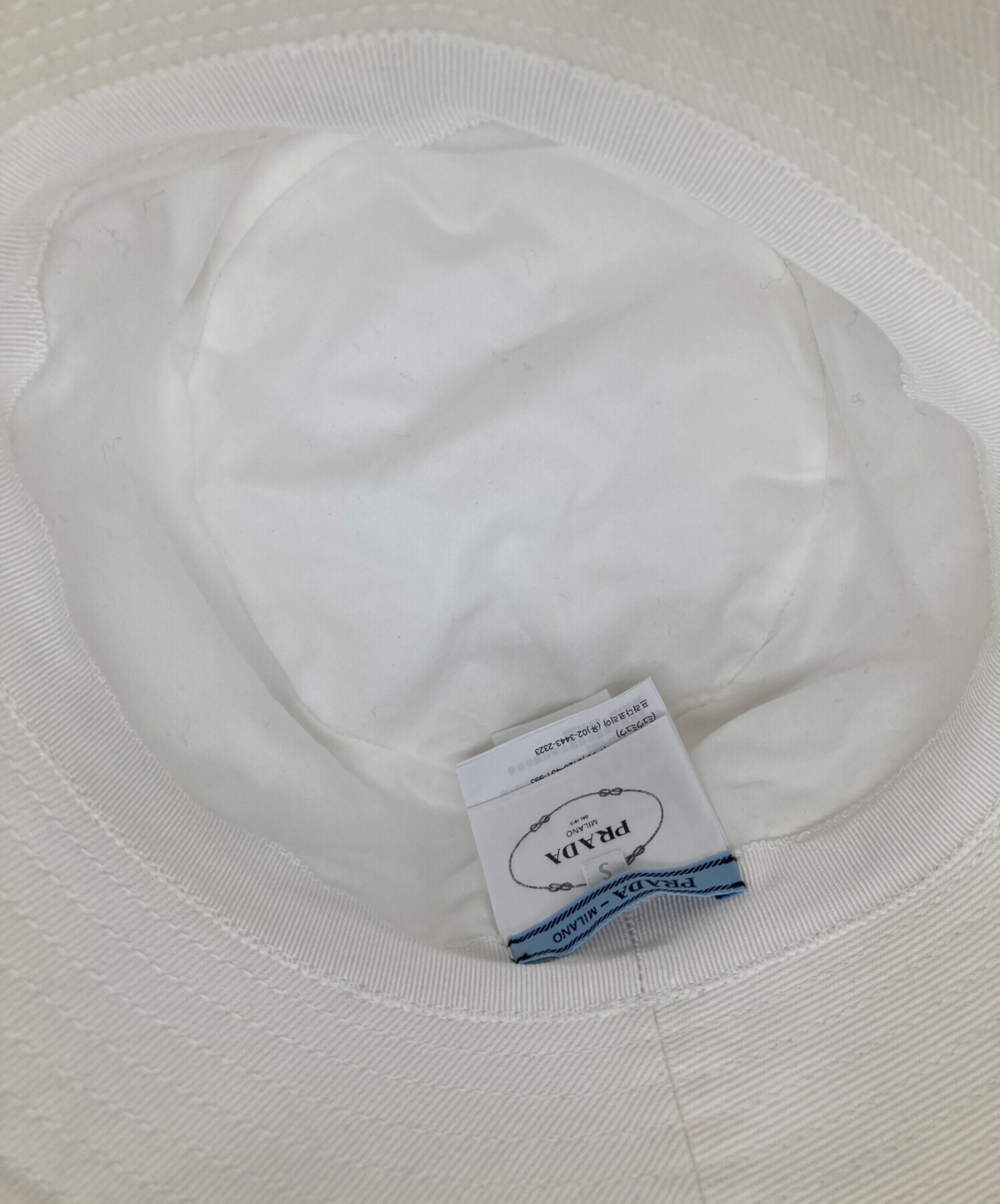 中古・古着通販】PRADA (プラダ) バケットハット ホワイト サイズ:S