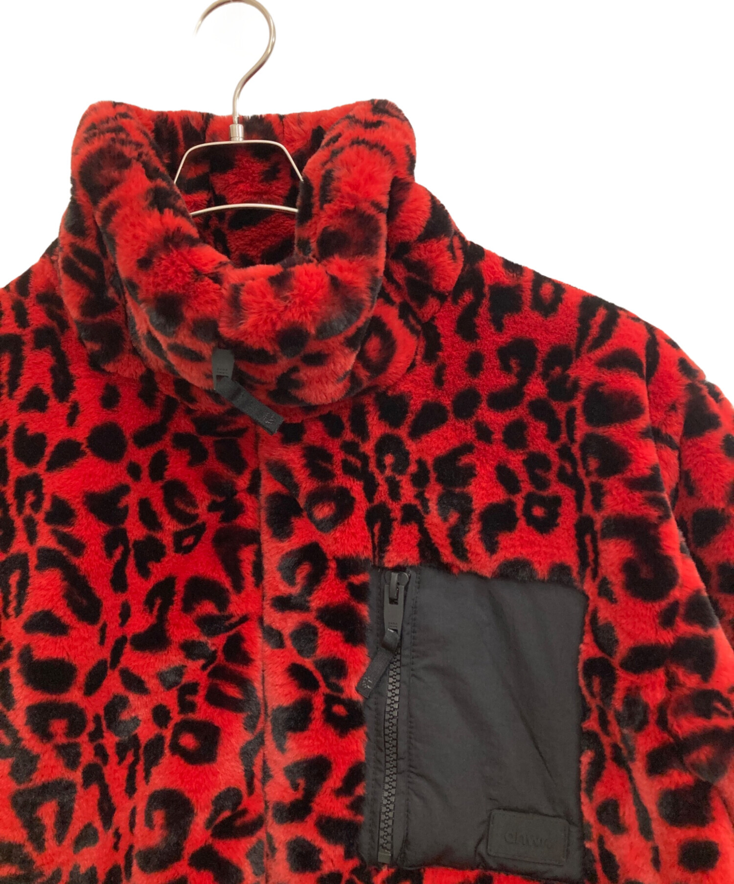 中古・古着通販】ZARA (ザラ) レオパード柄ファージャケット ブラック