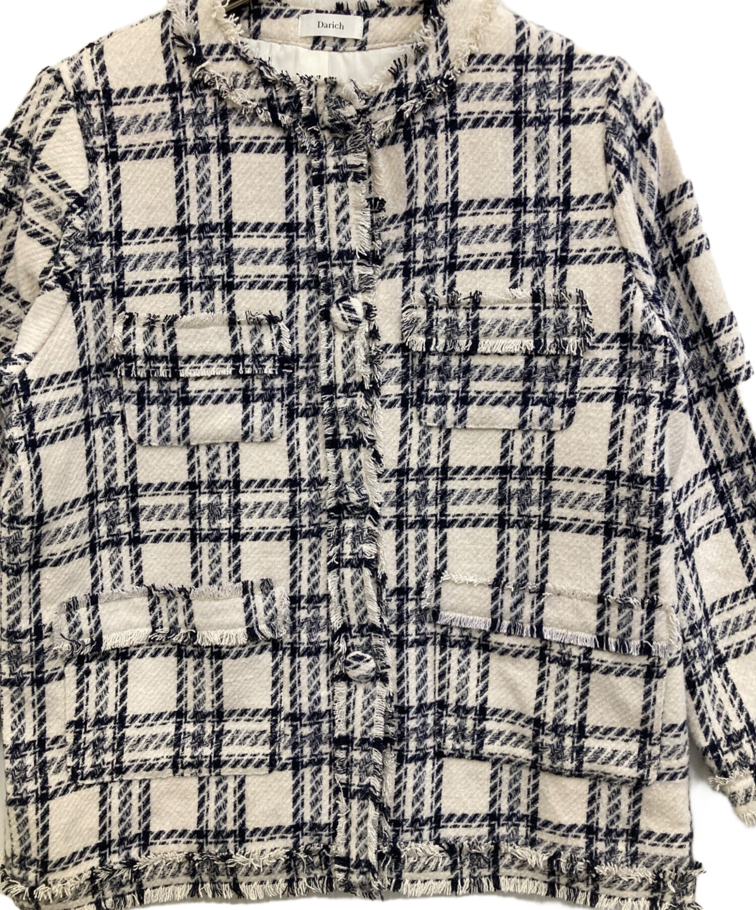 中古・古着通販】darich (ダーリッチ) ツイードジャケット ホワイト