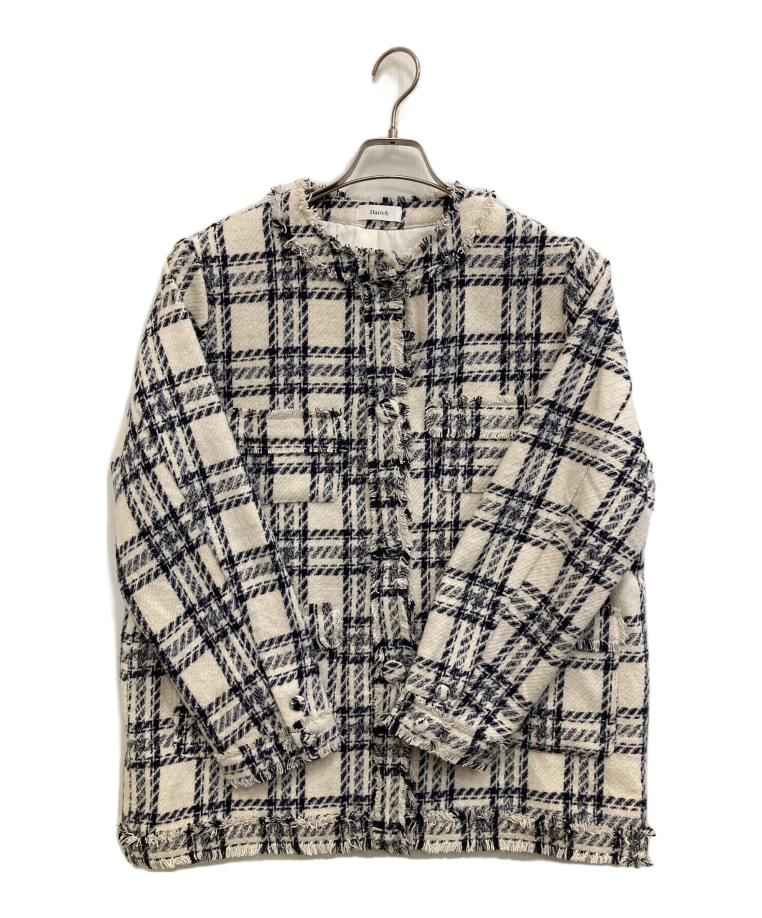 中古・古着通販】darich (ダーリッチ) ツイードジャケット ホワイト