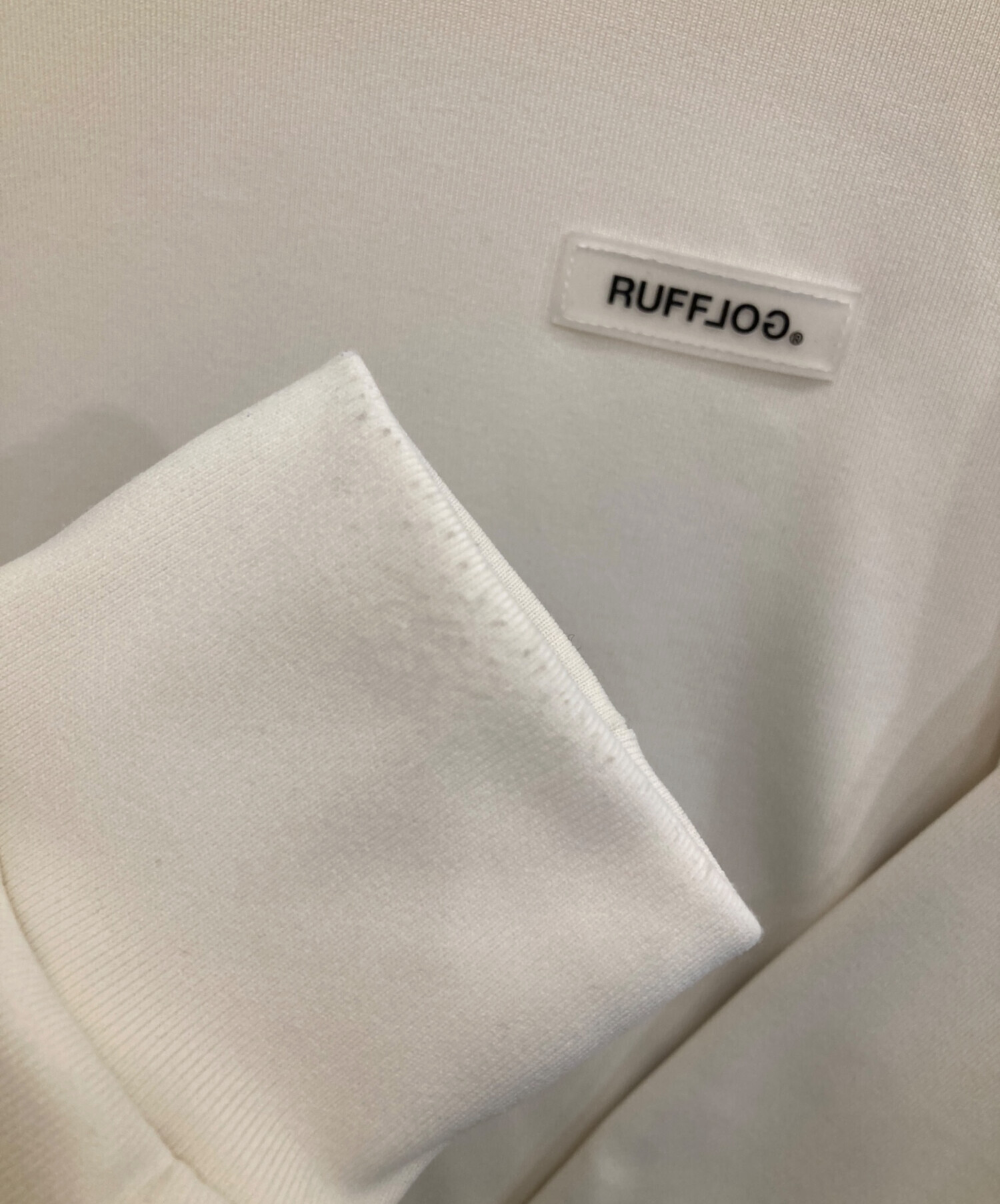 未使用　ラフロッグ　モックネック　ティー　 RUFFLOG 中古・古着通販】RUFFLOG (ラフロッグ) モックネックニット ホワイト