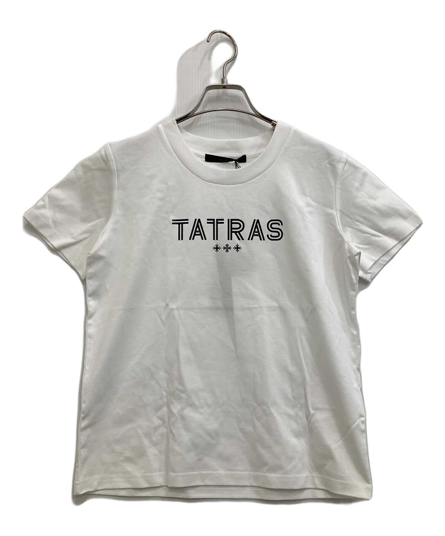中古・古着通販】TATRAS (タトラス) ロゴTシャツ ホワイト サイズ:1