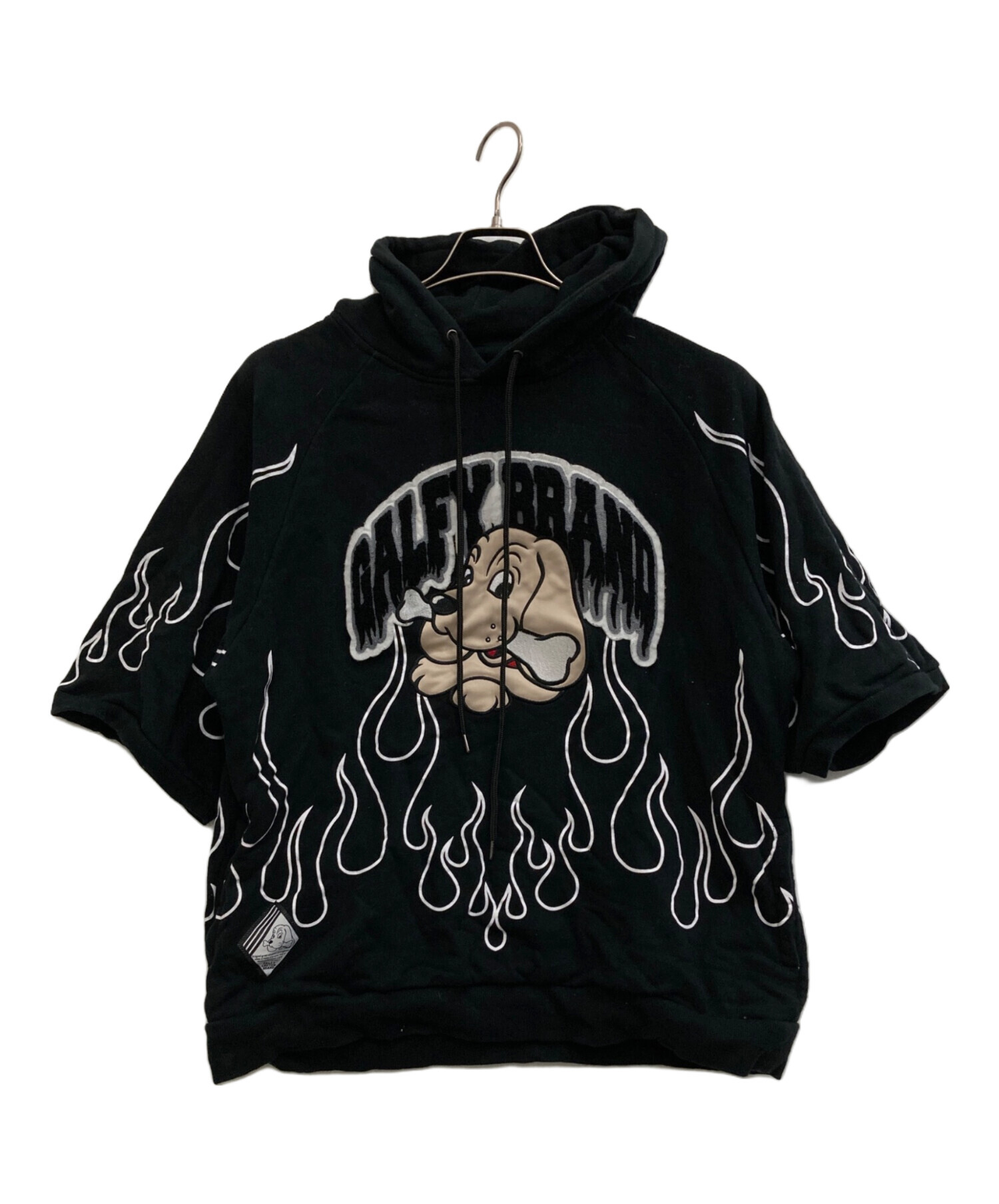 BABYL パーカー Tシャツ 中古 グッズ 古着 中古・古着通販】GALFY (ガルフィー) 半袖パーカー ブラック サイズ:L