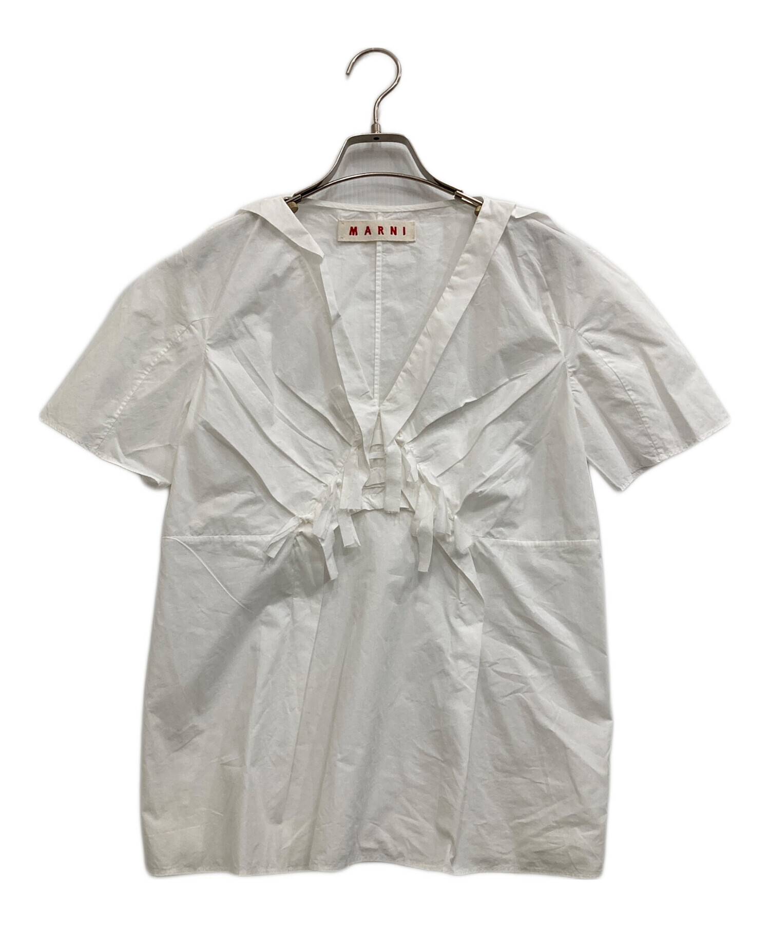 中古・古着通販】MARNI (マルニ) 半袖ブラウス ホワイト サイズ:38 