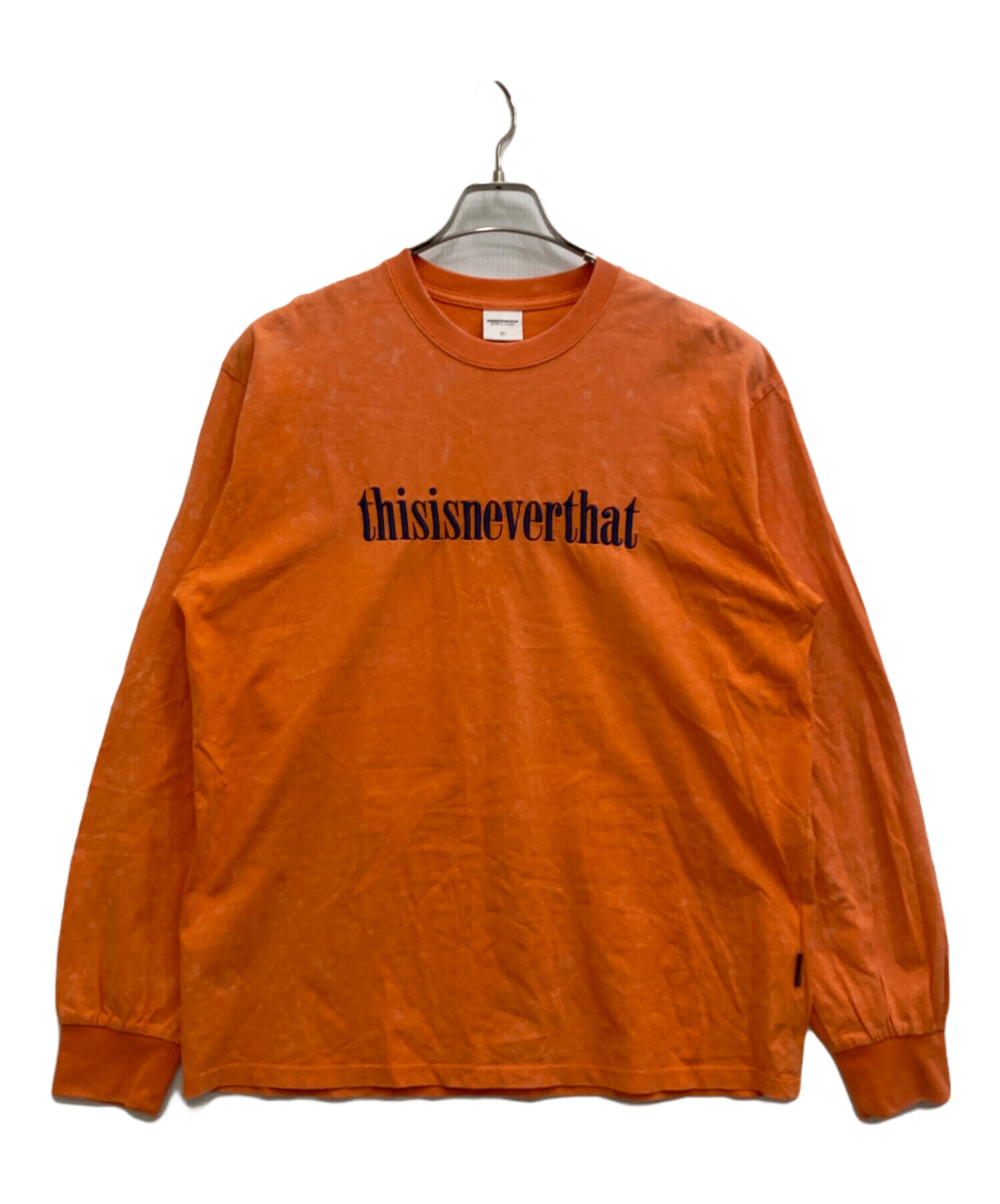thisisneverthat フリースベスト オレンジ　ボア　値下げ◯ 未使用 中古・古着通販】thisisneverthat (ディスイズネバーザット) ロゴ