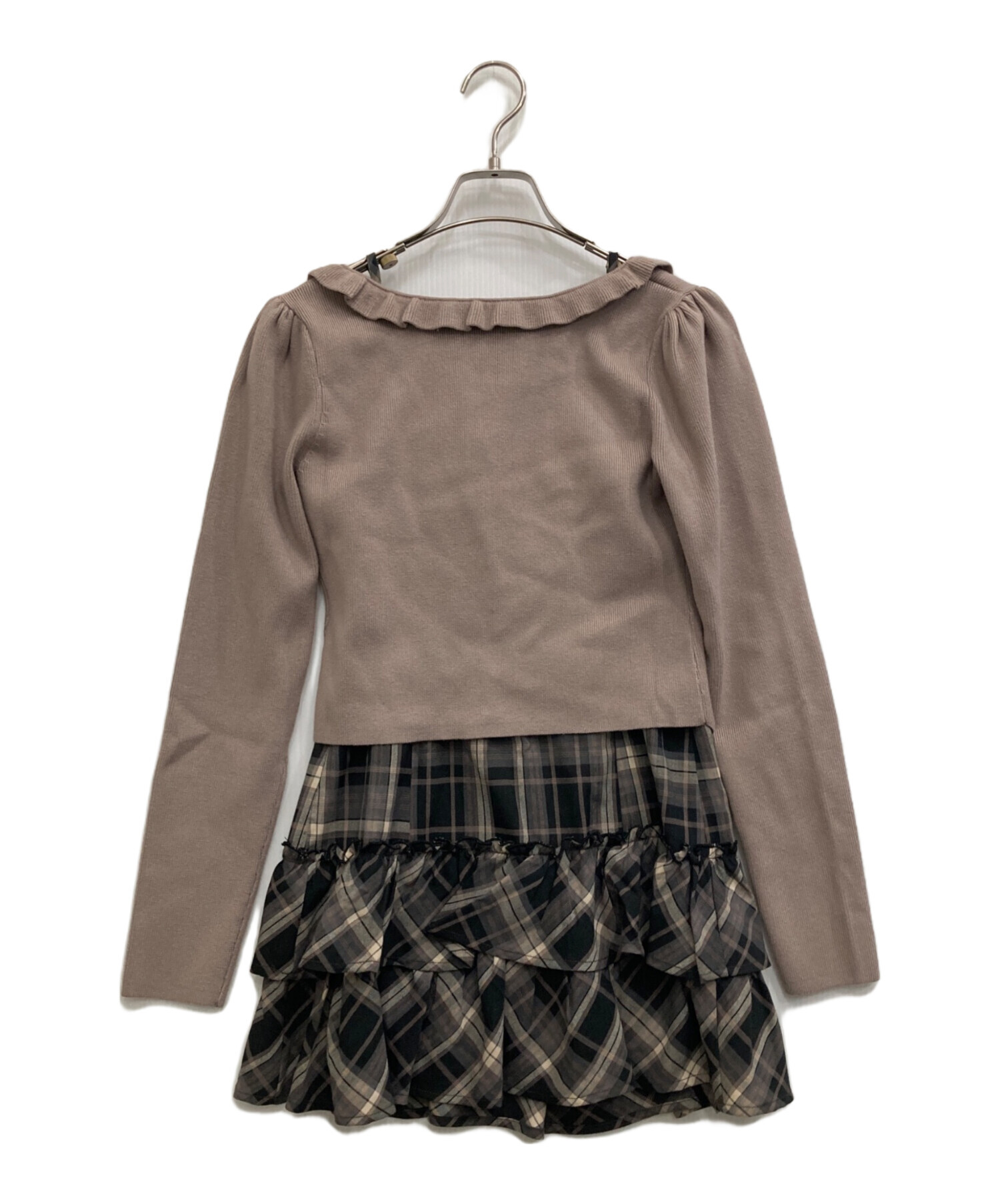 中古・古着通販】rilly emulie (リリーエミュリ) Frill Cardigan Check