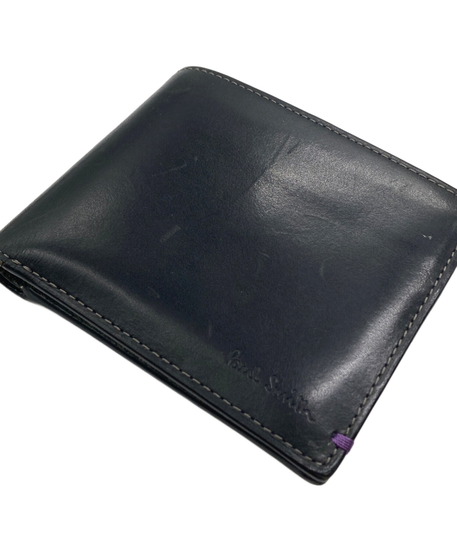 中古・古着通販】PAUL SMITH (ポールスミス) 車柄2つ折り財布 ブラック