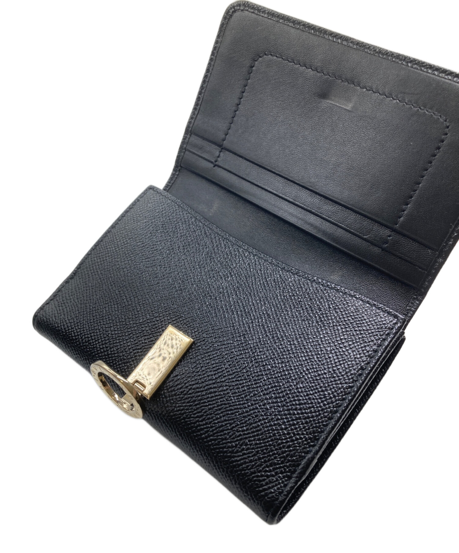 BVLGARI ブルガリ 財布・ケース  黒 【古着】【中古】【送料無料】 中古・古着通販】BVLGARI (ブルガリ) S.BVLGARI 2つ折り財布 ブラック