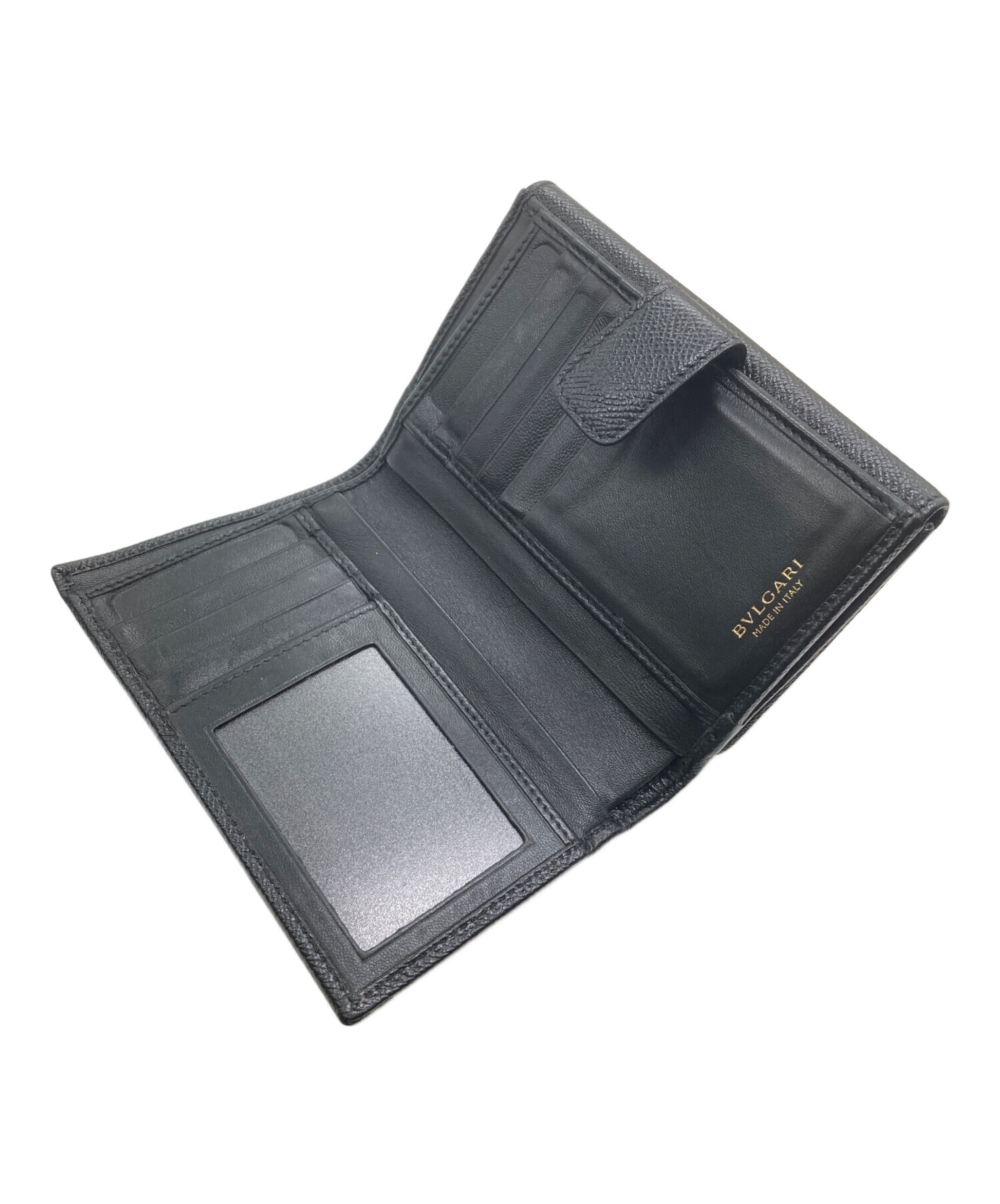 BVLGARI ブルガリ 財布・ケース  黒 【古着】【中古】【送料無料】 中古・古着通販】BVLGARI (ブルガリ) S.BVLGARI 2つ折り財布 ブラック