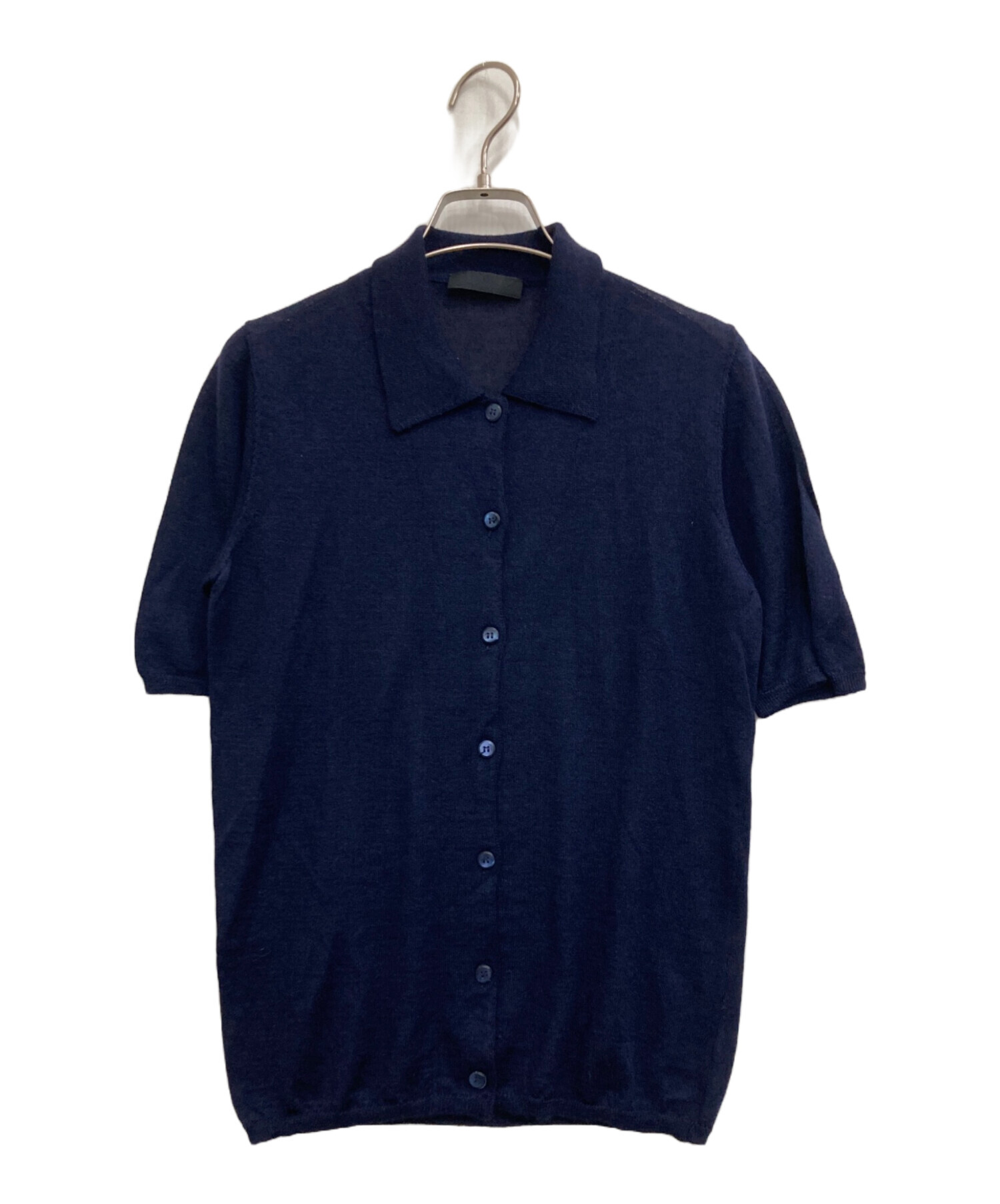 中古・古着通販】PRADA (プラダ) シルクブレンドカシミヤ半袖ニット