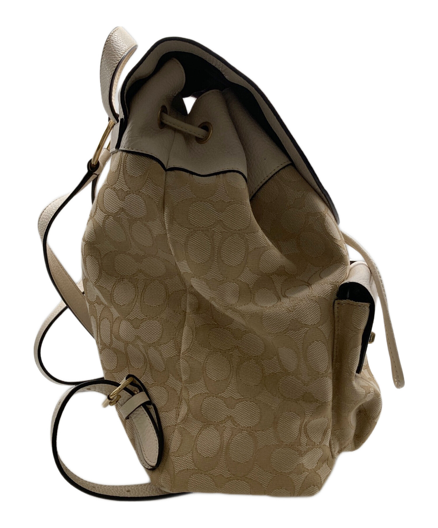 中古・古着通販】COACH (コーチ) リュック ベージュ｜ブランド・古着