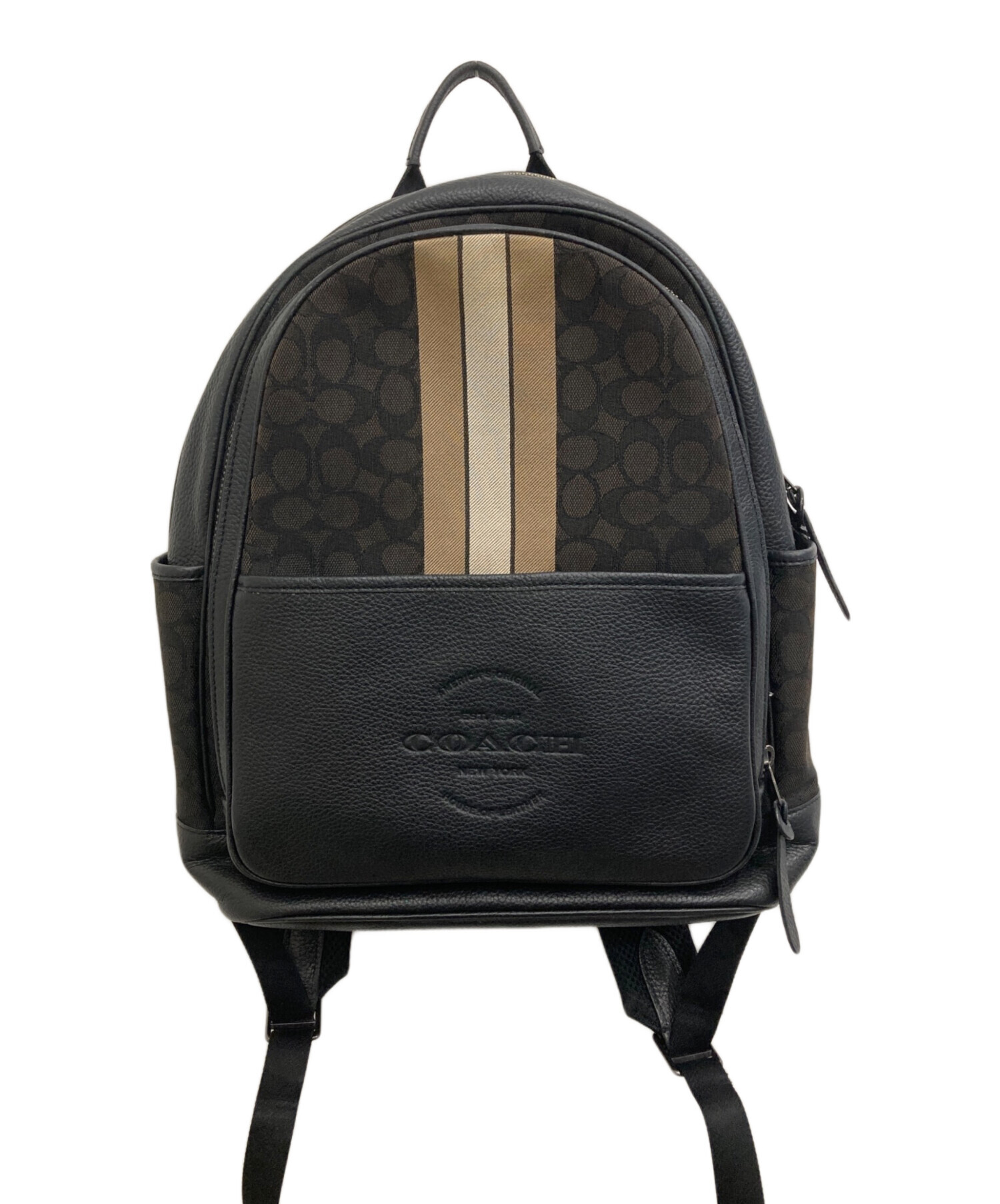コーチ　ショルダー　ボディバッグ　トンプソン　ヘリテージストライプ　シグネチャー 中古・古着通販】COACH (コーチ) シグネチャー トンプソン ジャガード