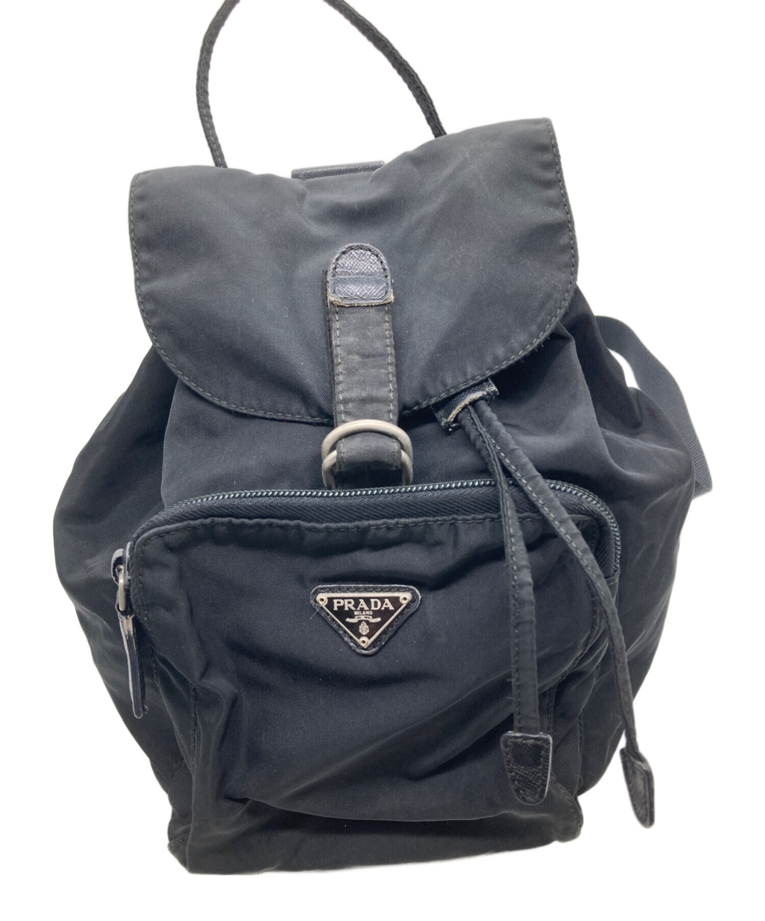 中古・古着通販】PRADA (プラダ) ナイロンミニリュック ブラック
