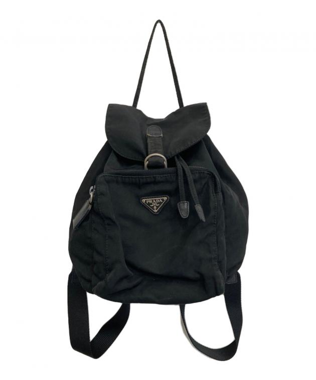 PRADA プラダ ミニリュック ナイロン テスート 黒 ヴィンテージ 中古・古着通販】PRADA (プラダ) ナイロンミニリュック ブラック