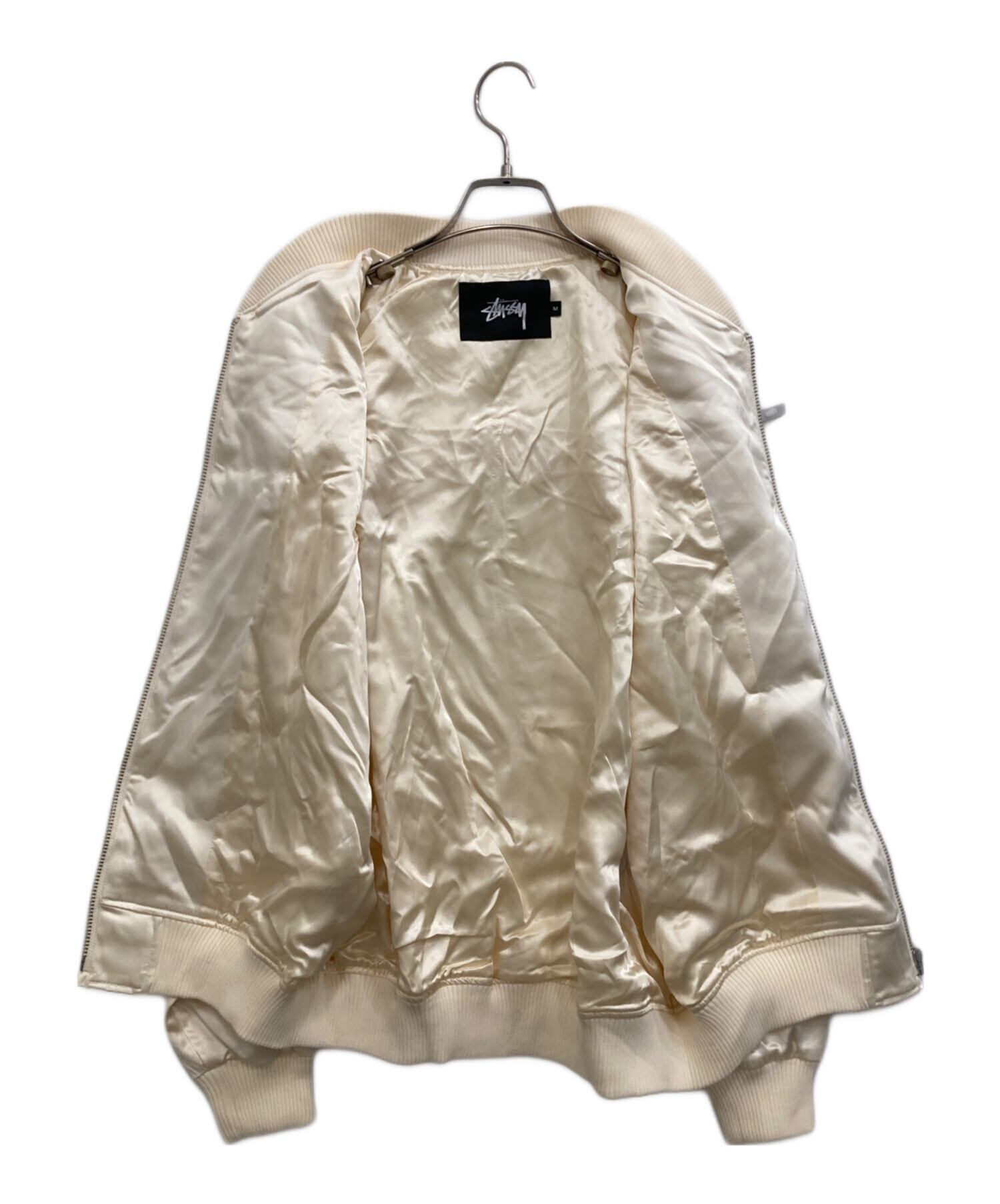 T*k様 ステューシー　Stussy　スタジャン　Мサイズ　アウター 中古・古着通販】stussy (ステューシー) スタジャン アイボリー サイズ